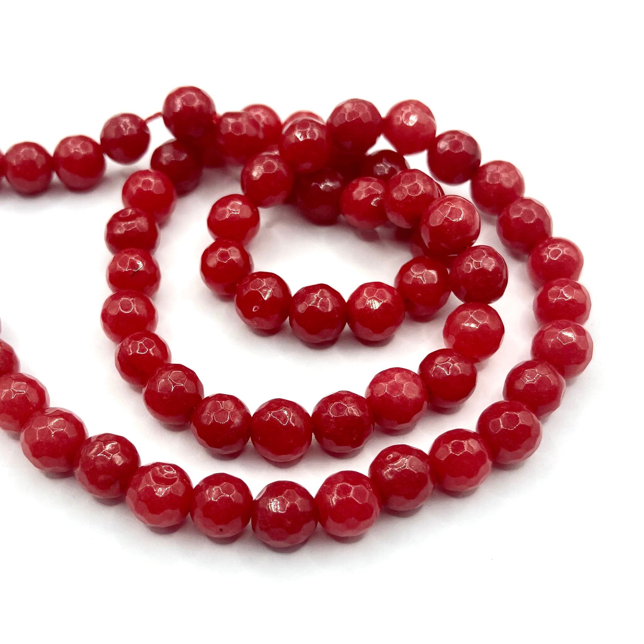 AGATA FACETADA | 6MM | FRUTILLA OSCURO