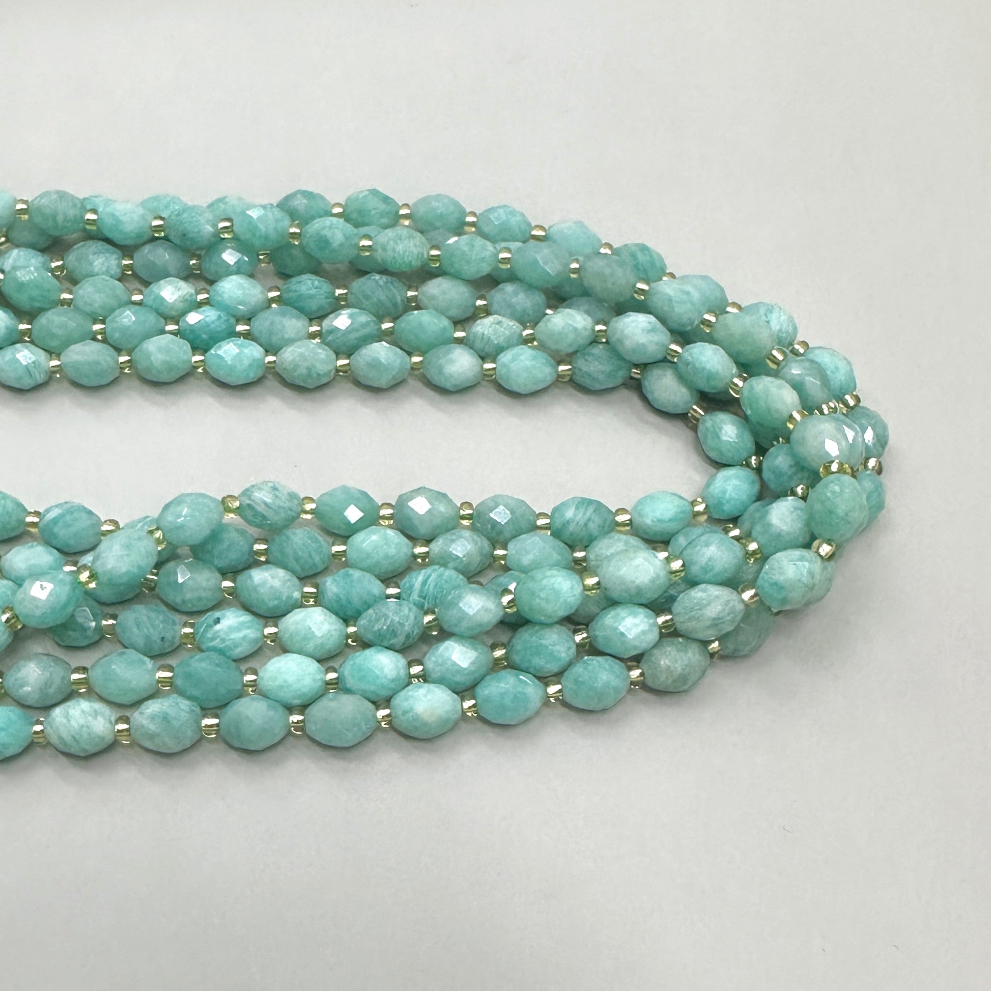 PIEDRA OVALADA FACETADA | AMAZONITA