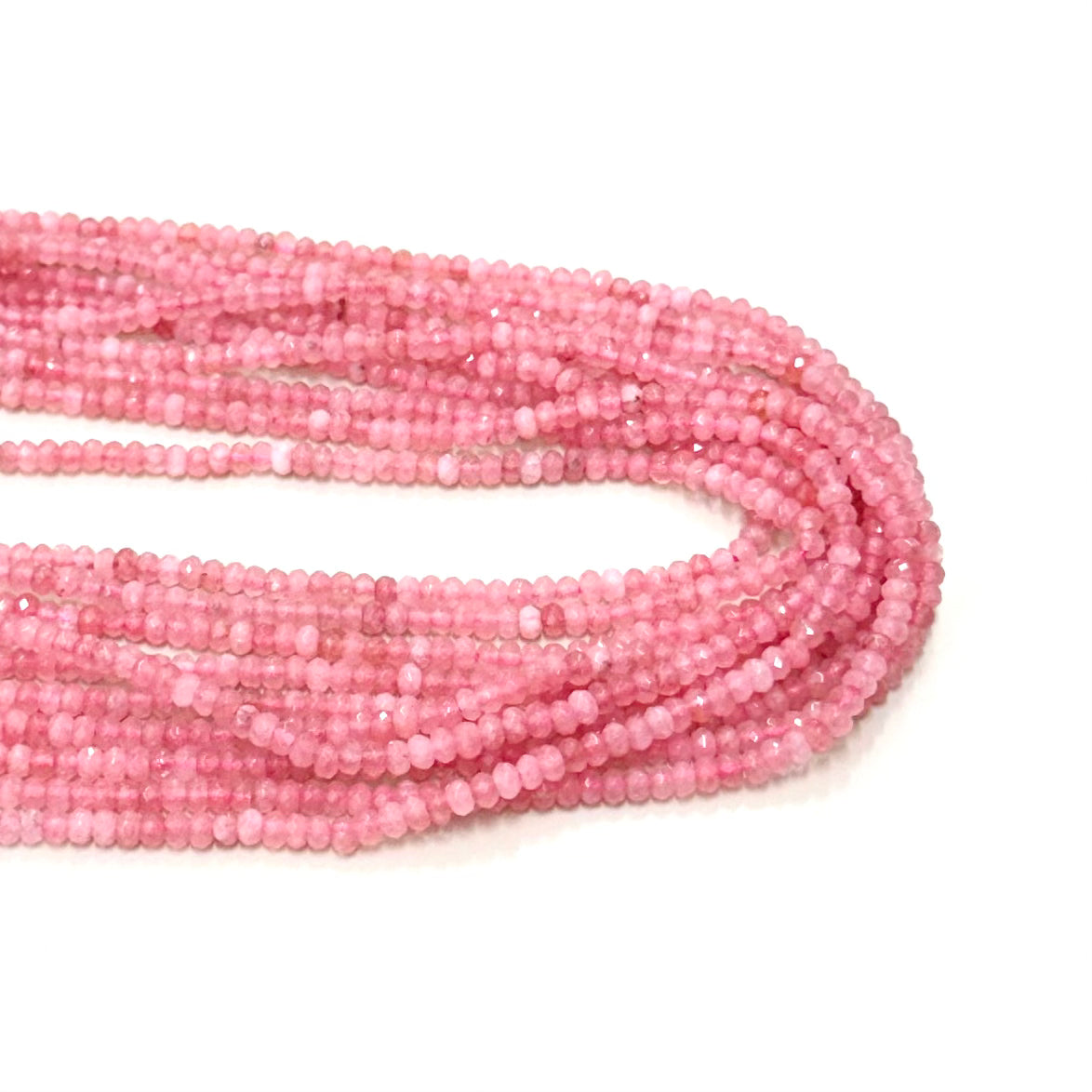 AGATA FACETADA RONDELL 4MM | FRUTILLA TRASLUCIDO MATIZADO