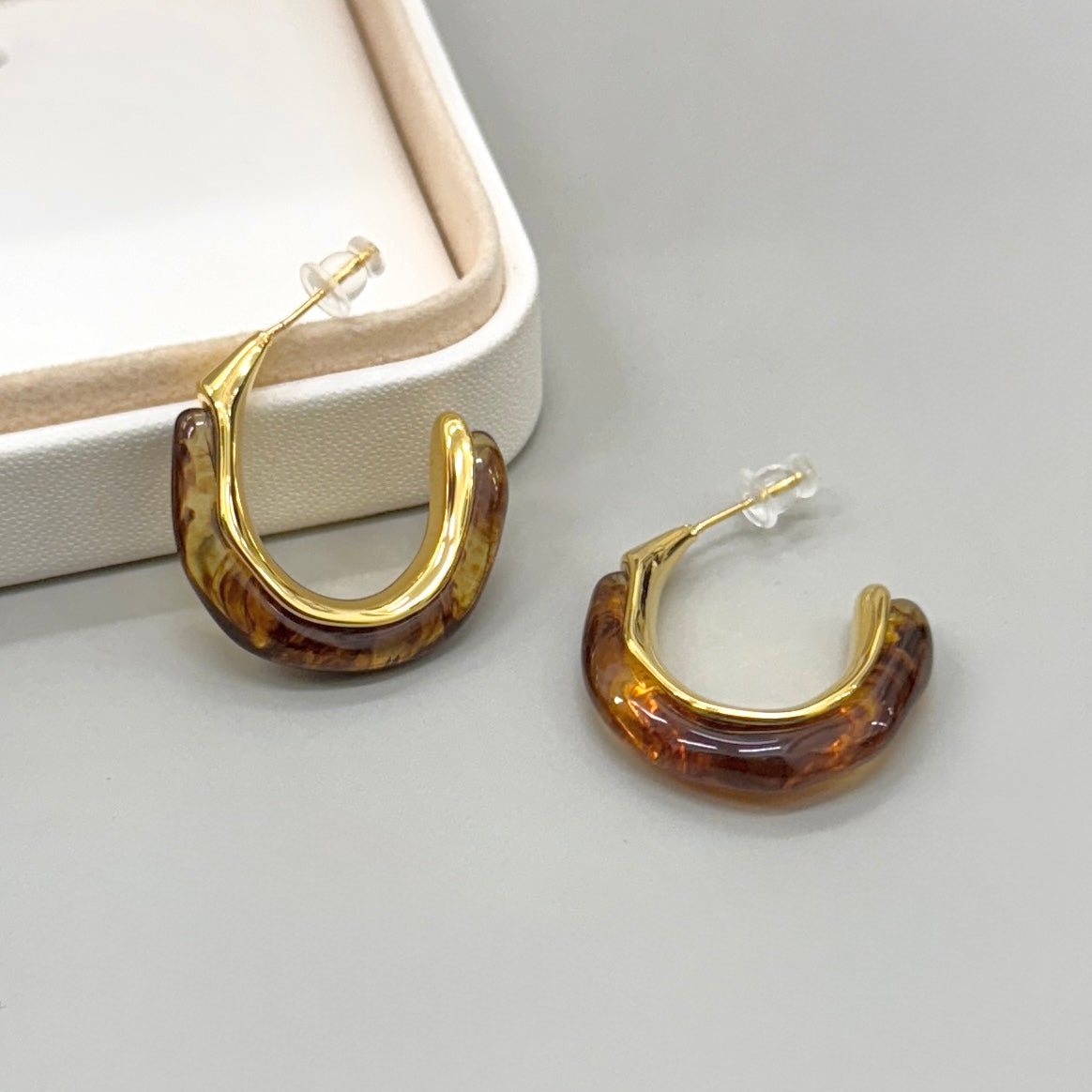 AROS | ARGOLLA CON RESINA| 30x25MM
