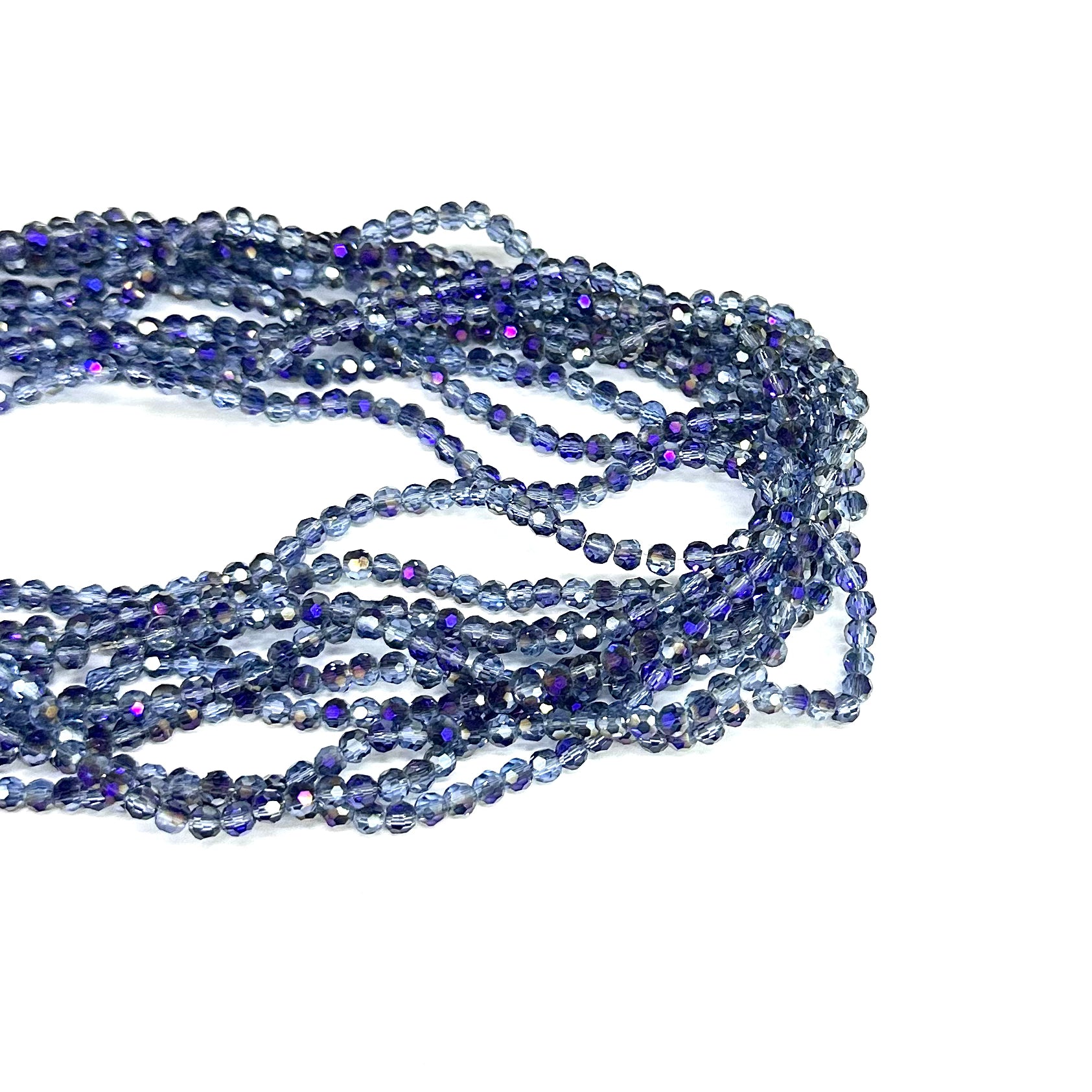 CRISTAL REDONDO | 4.3MM | BICOLOR AZUL TRASLUCIDO CON MORADO