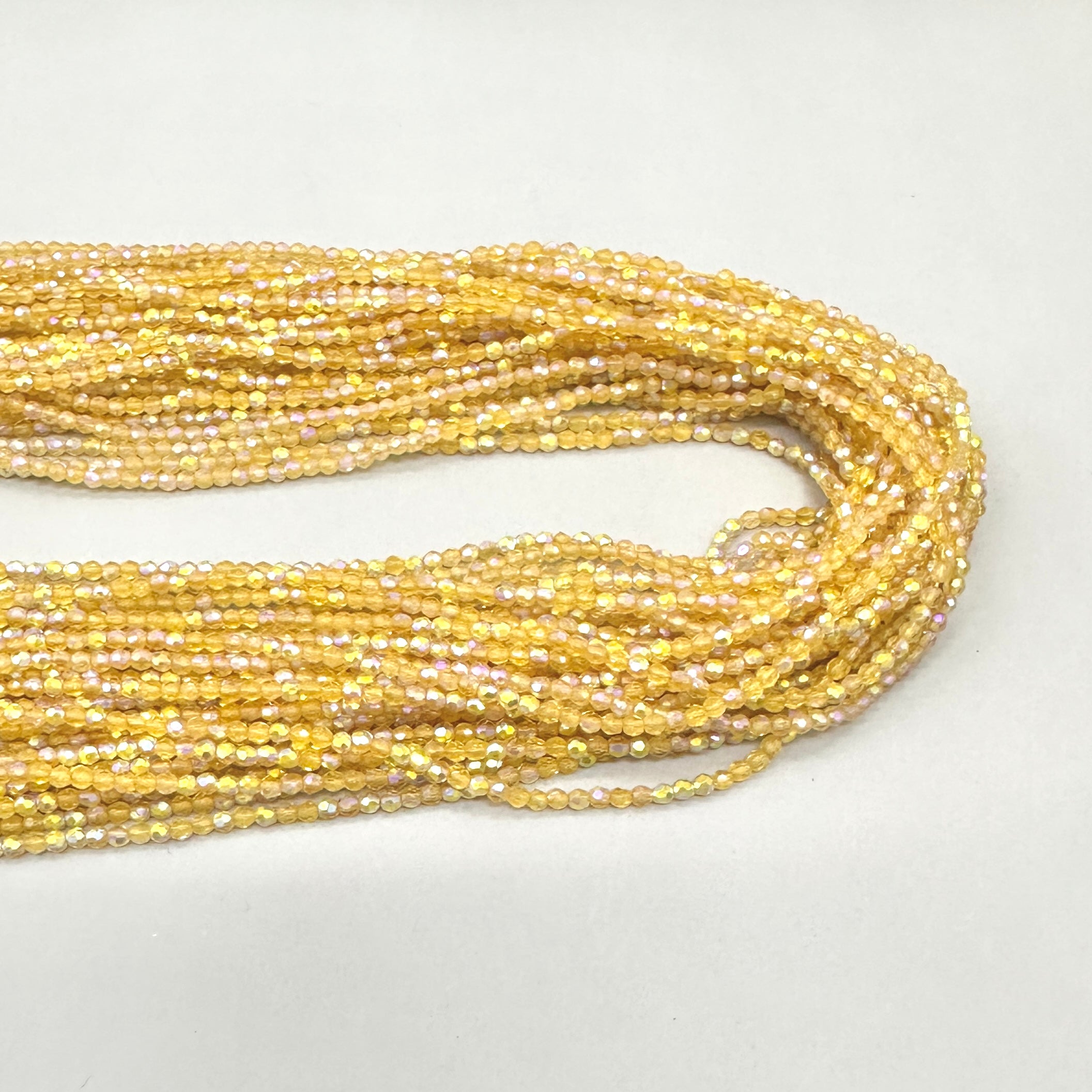 CRISTALES MINERALES FACETADO | AMARILLO MOSTAZA CLARO TRASLUCIDO