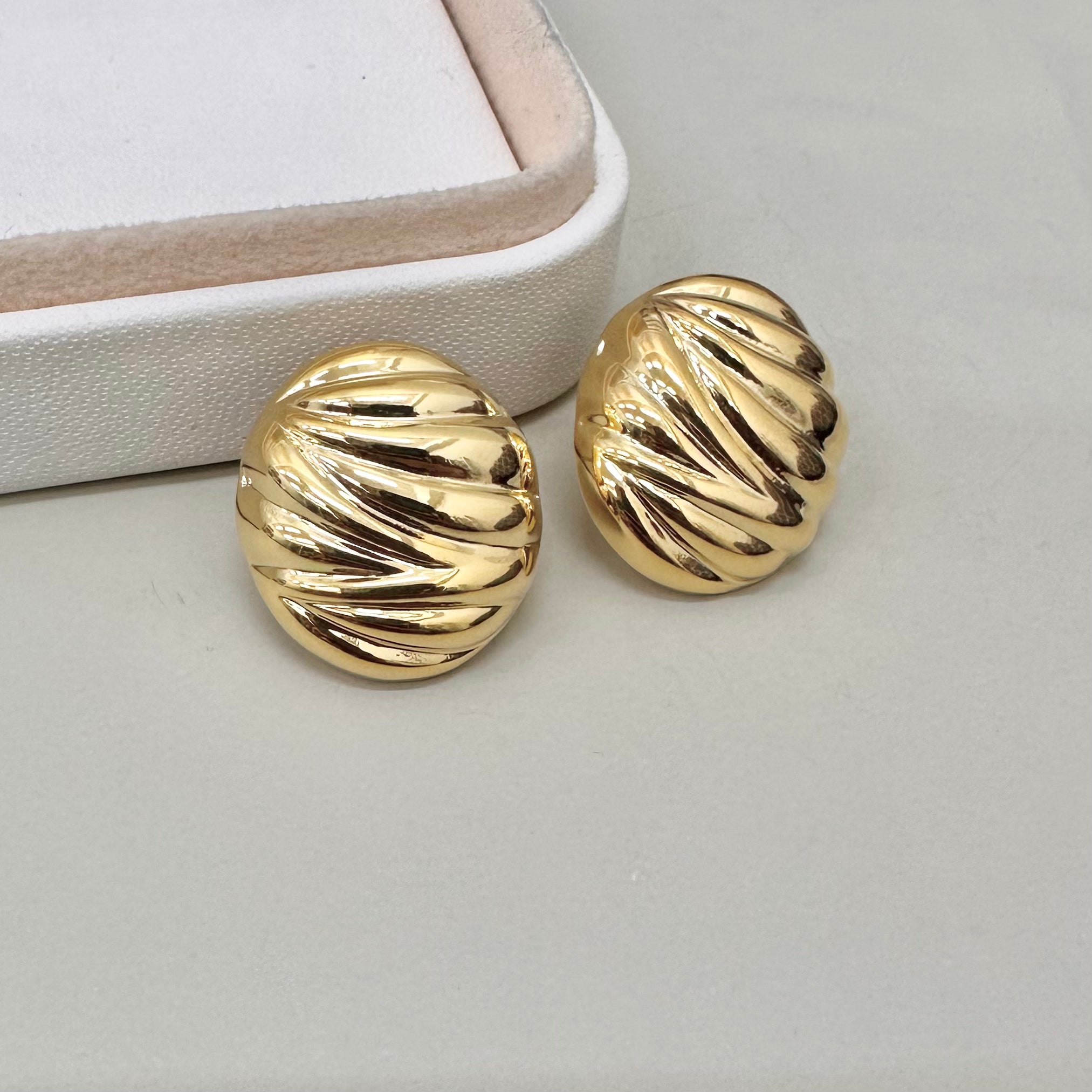 AROS BAÑO DE ORO | PANAL OVALADO | 25MM X 22MM