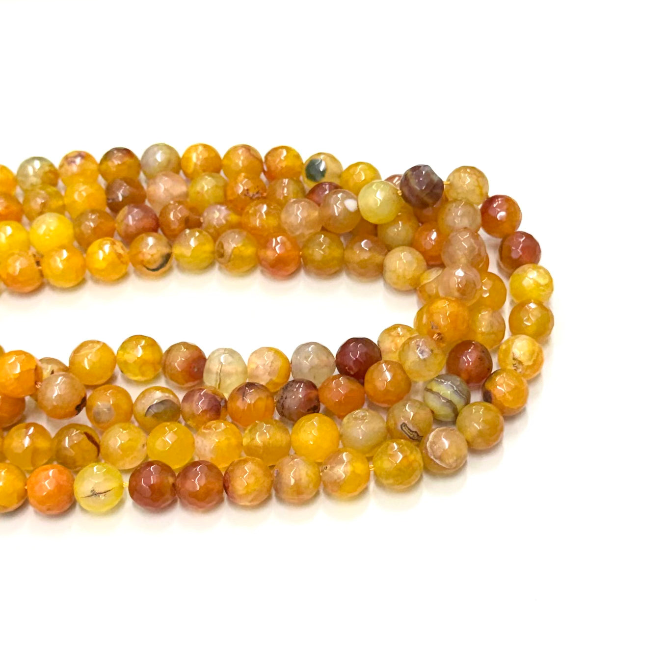 Agata Facetada | Tonos Amarillos y Naranjos
