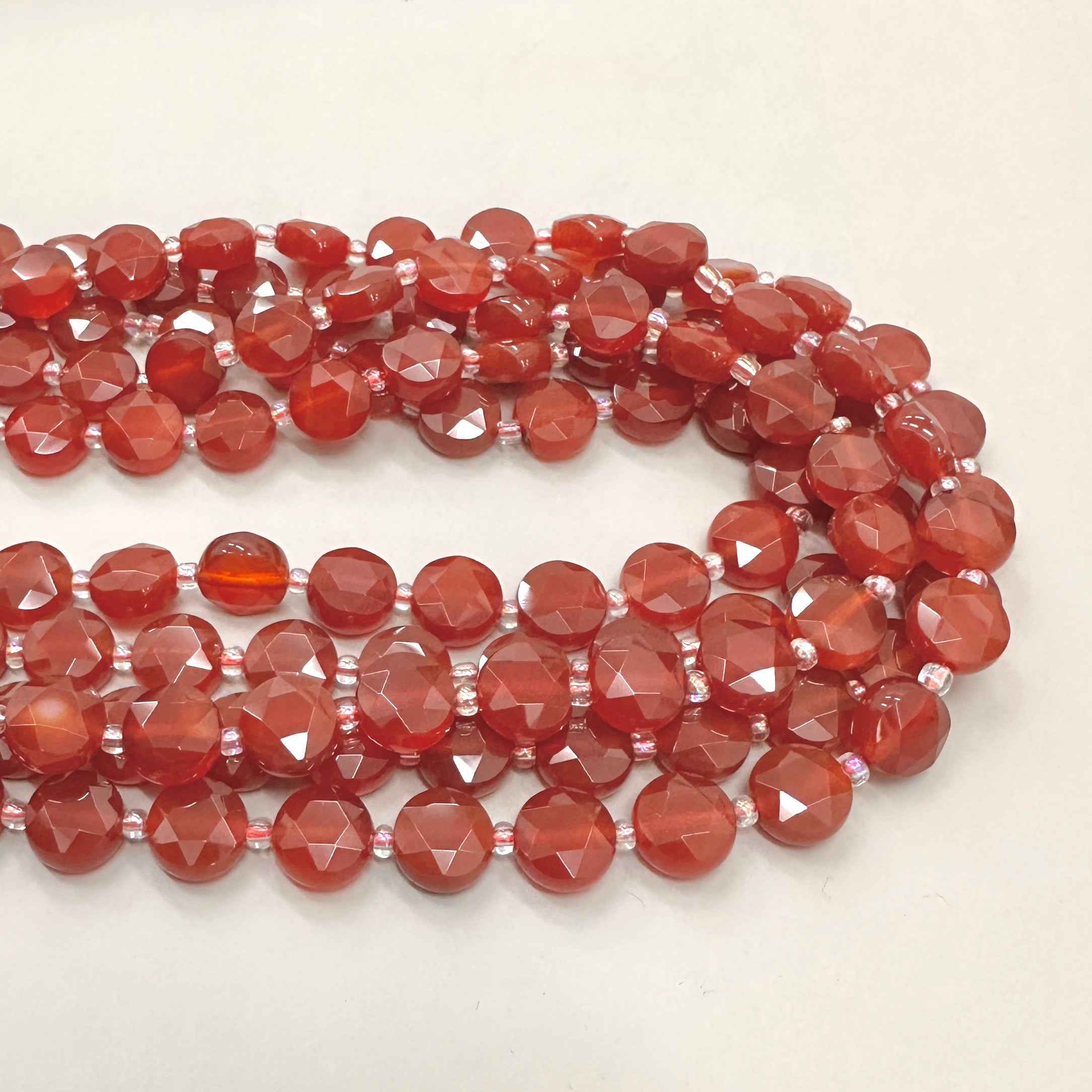 PIEDRA COIN FACETADA  | CORNALINA