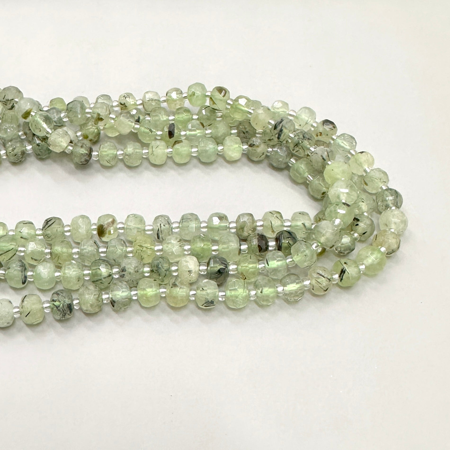 PIEDRA RONDELL FACETADA | PREHNITA