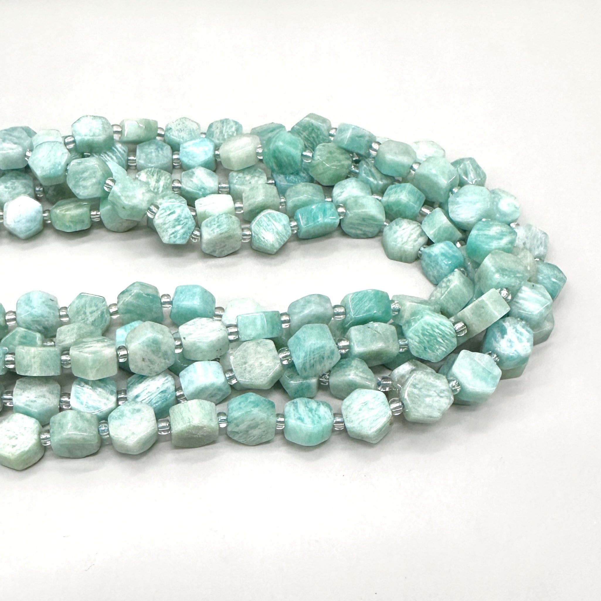 PIEDRA HEXAGONAL PLANA | AMAZONITA