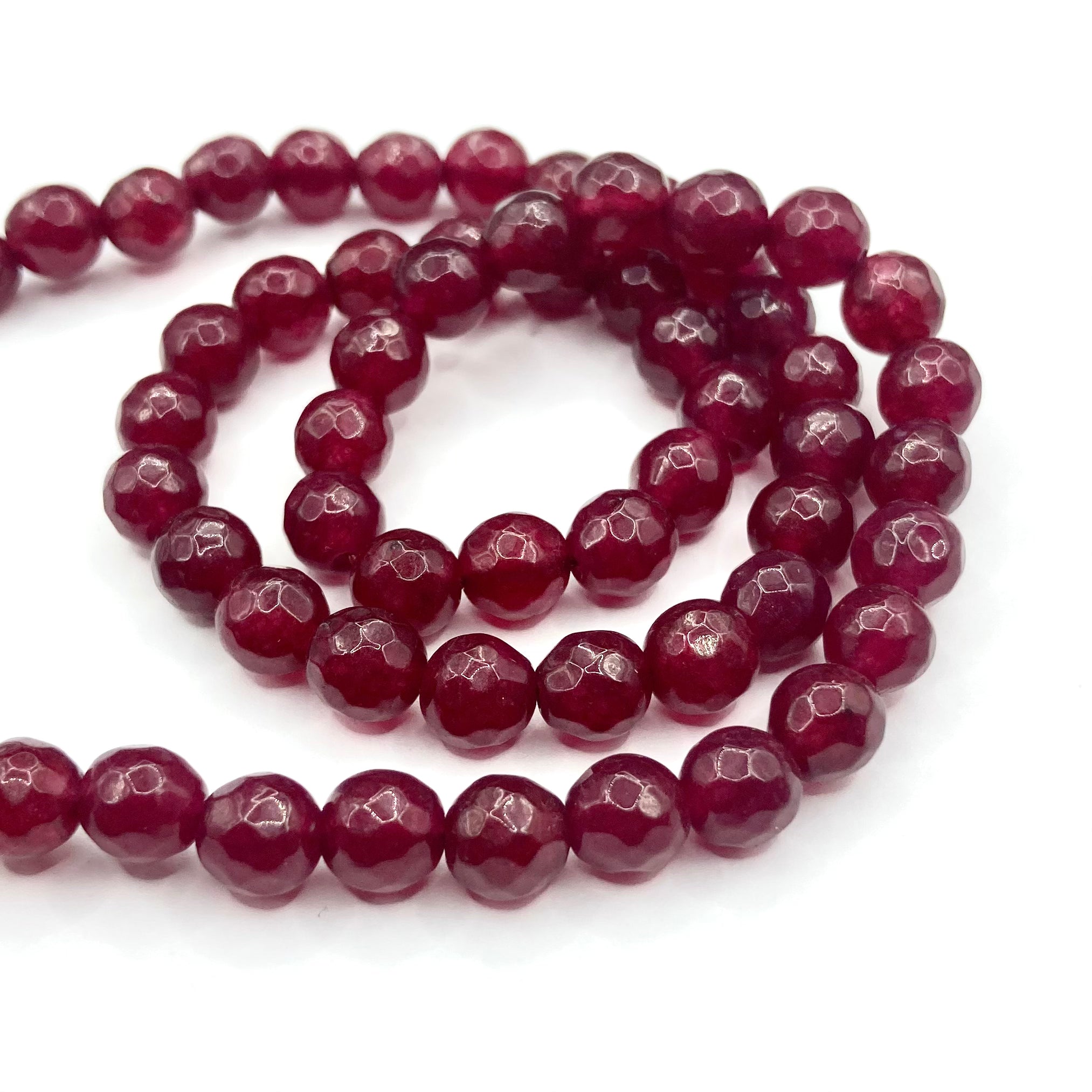 Agata Facetada | 6mm | Burdeo