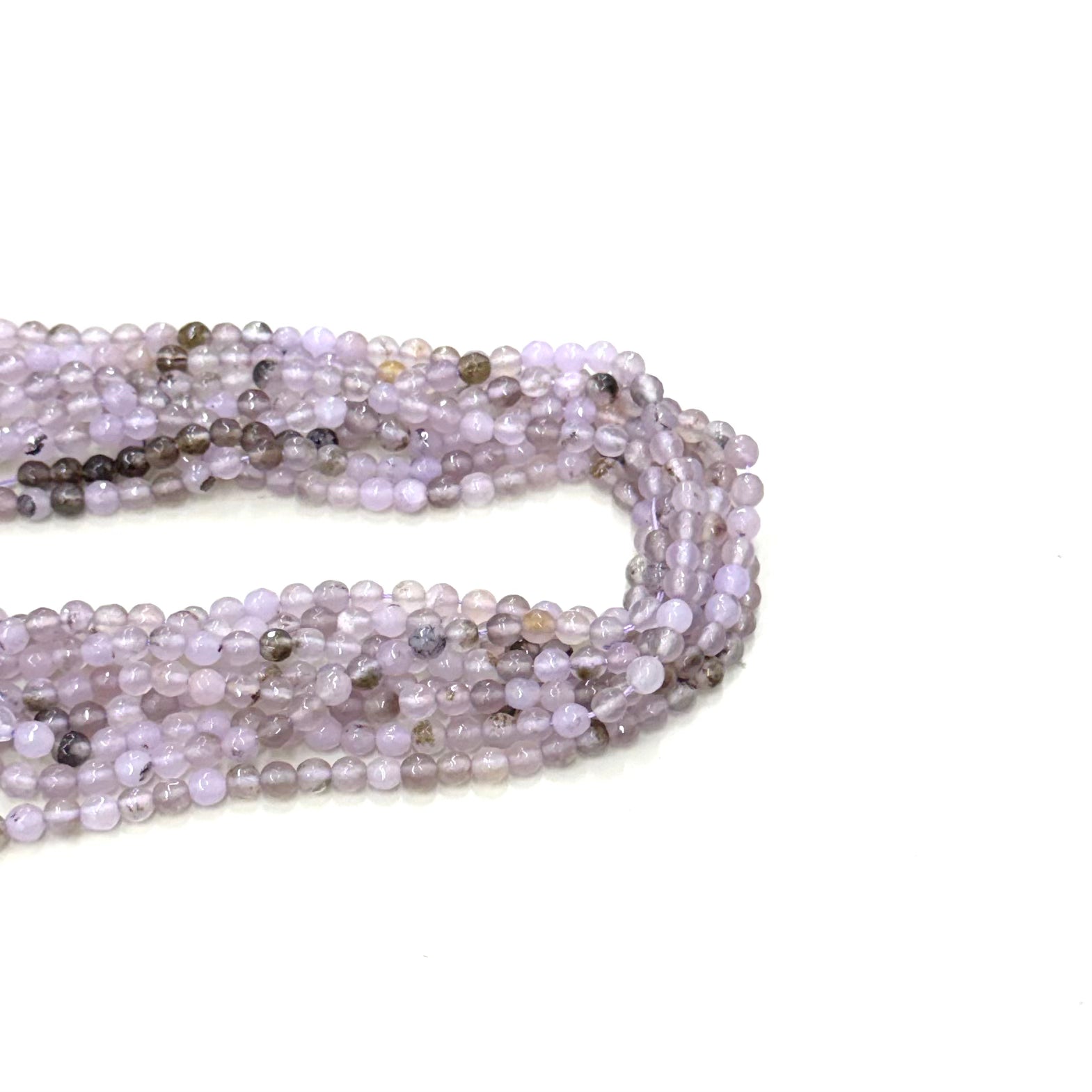 AGATA FACETADA | 6MM | LILA GRIS MATIZADO