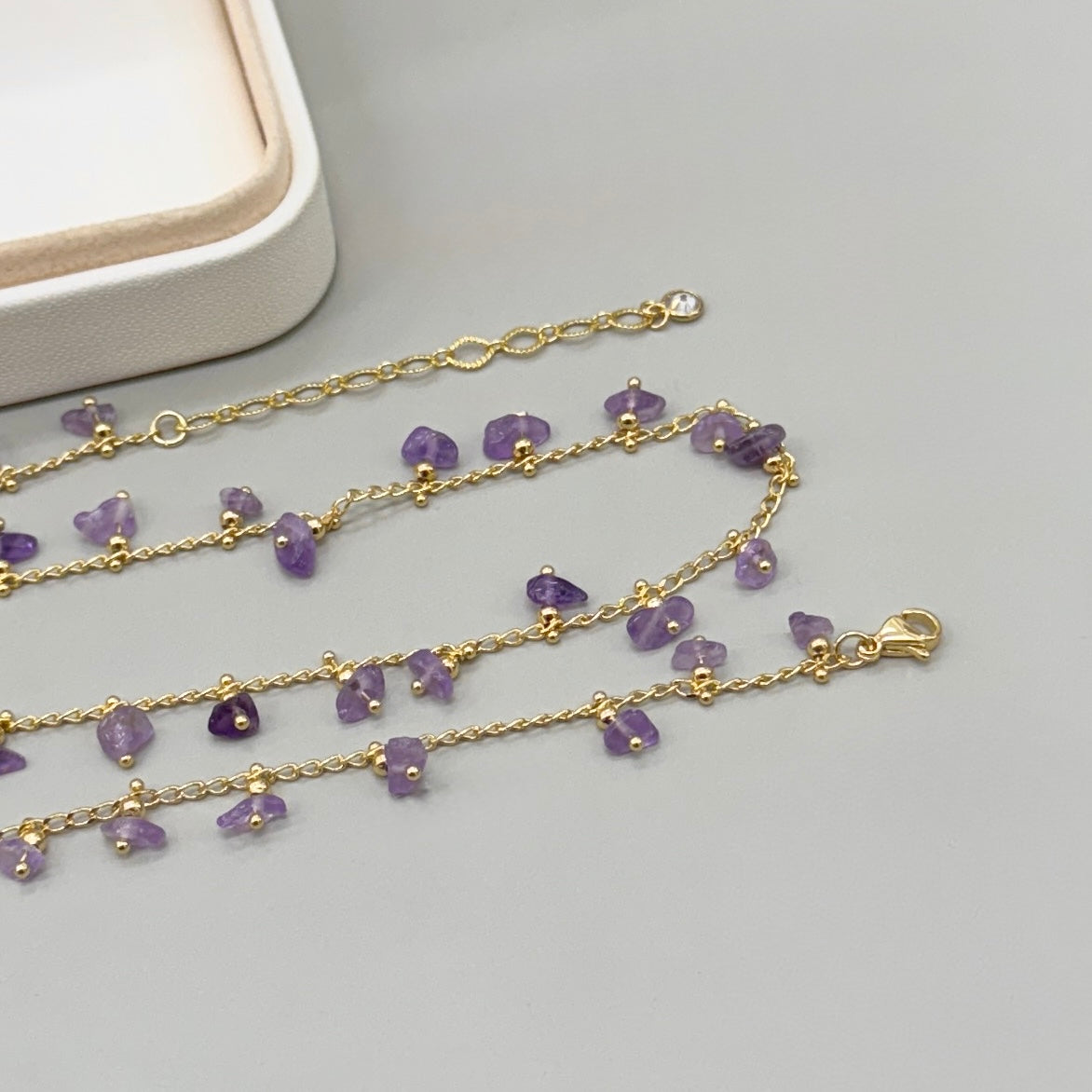 COLLAR | CADENA CON CHIP | AMATISTA