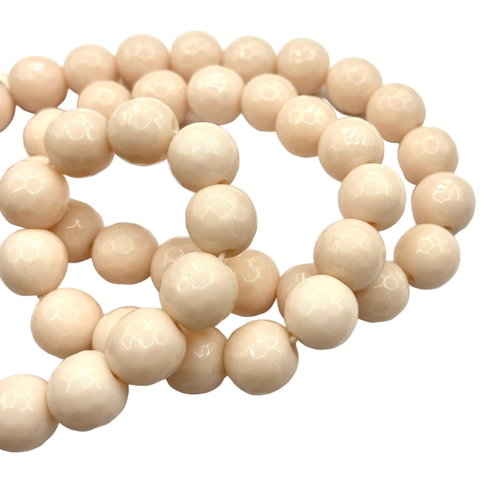 Agata Facetada | 8mm | Crema