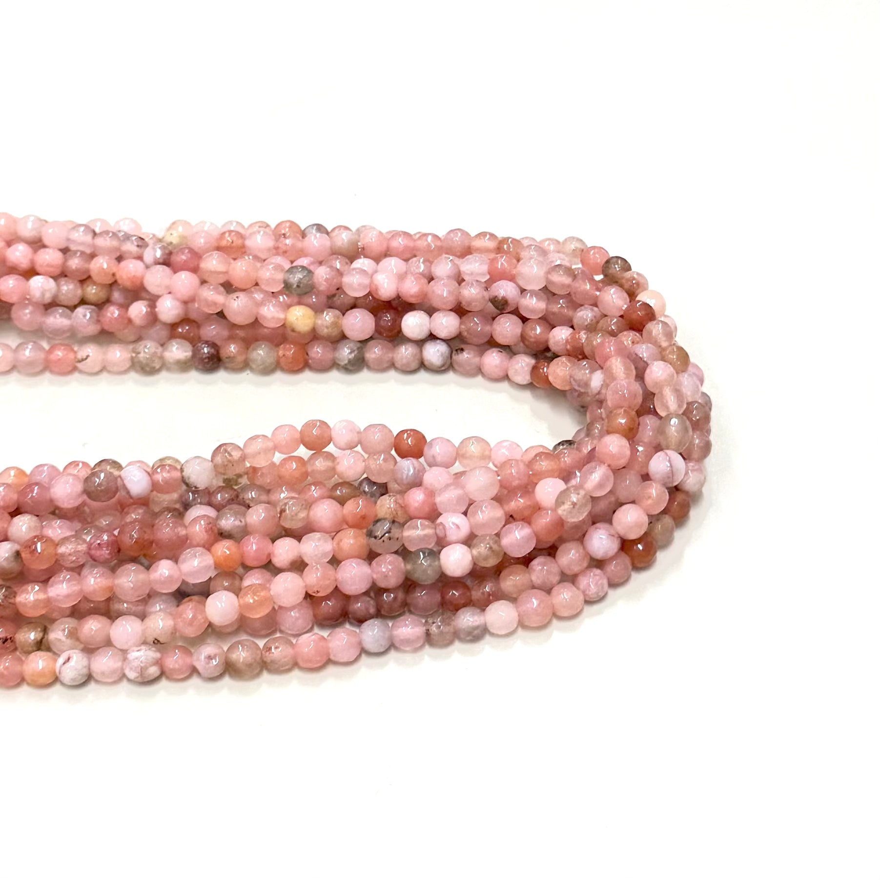 AGATA FACETADA | 6MM | ROSA CAFE BLANCO MATIZADO