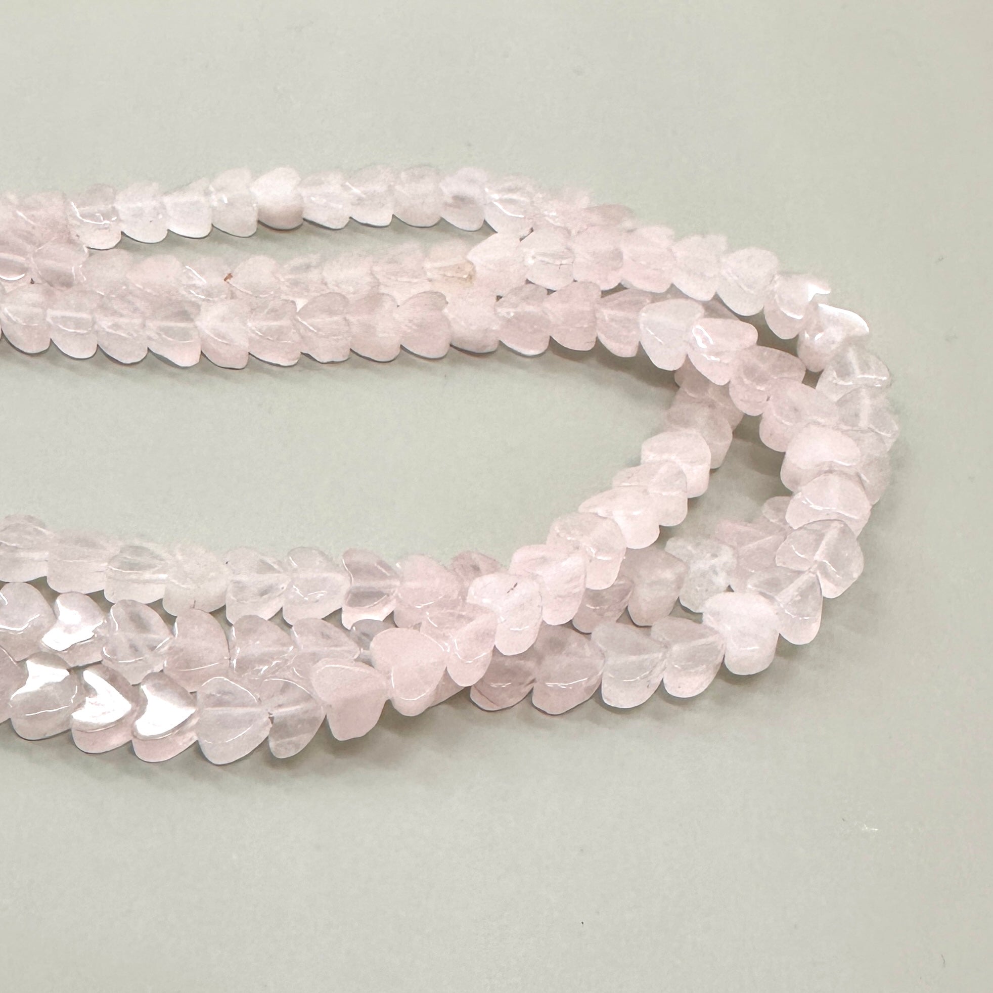 CORAZON PLANO DE PIEDRAS | CUARZO ROSA | 7MM