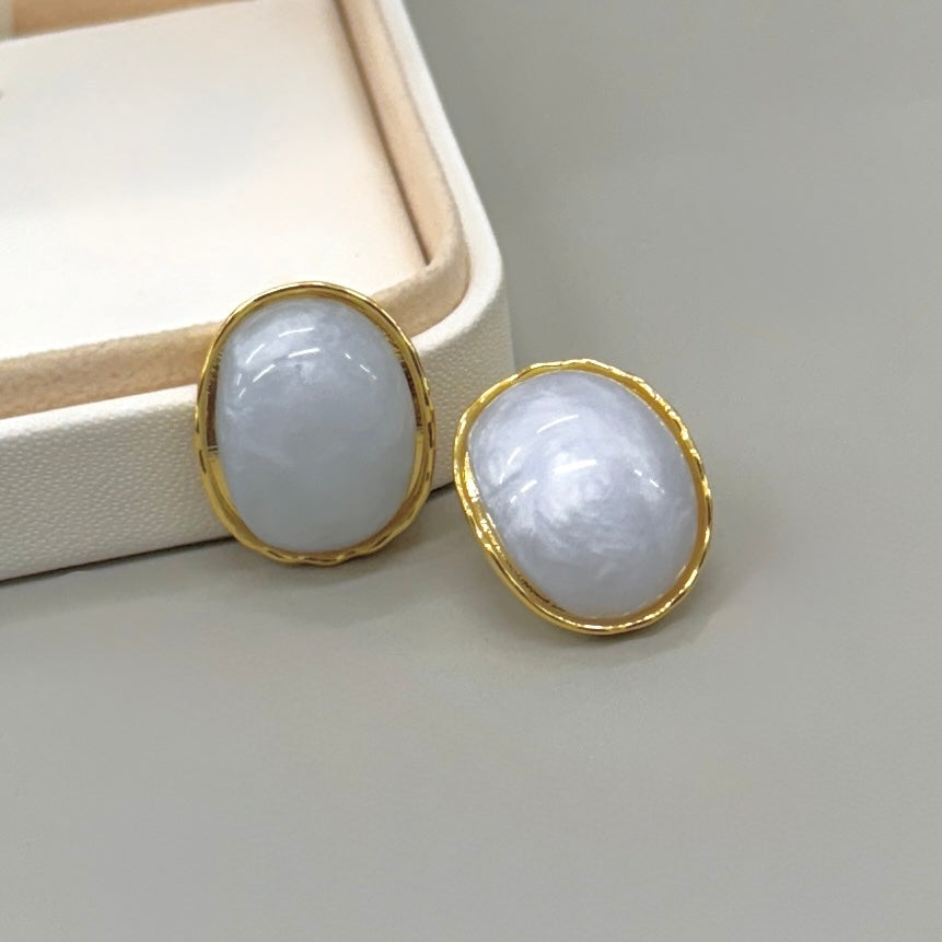 AROS | OVALO CENTRO NACARADO| DORADO 25X 20MM