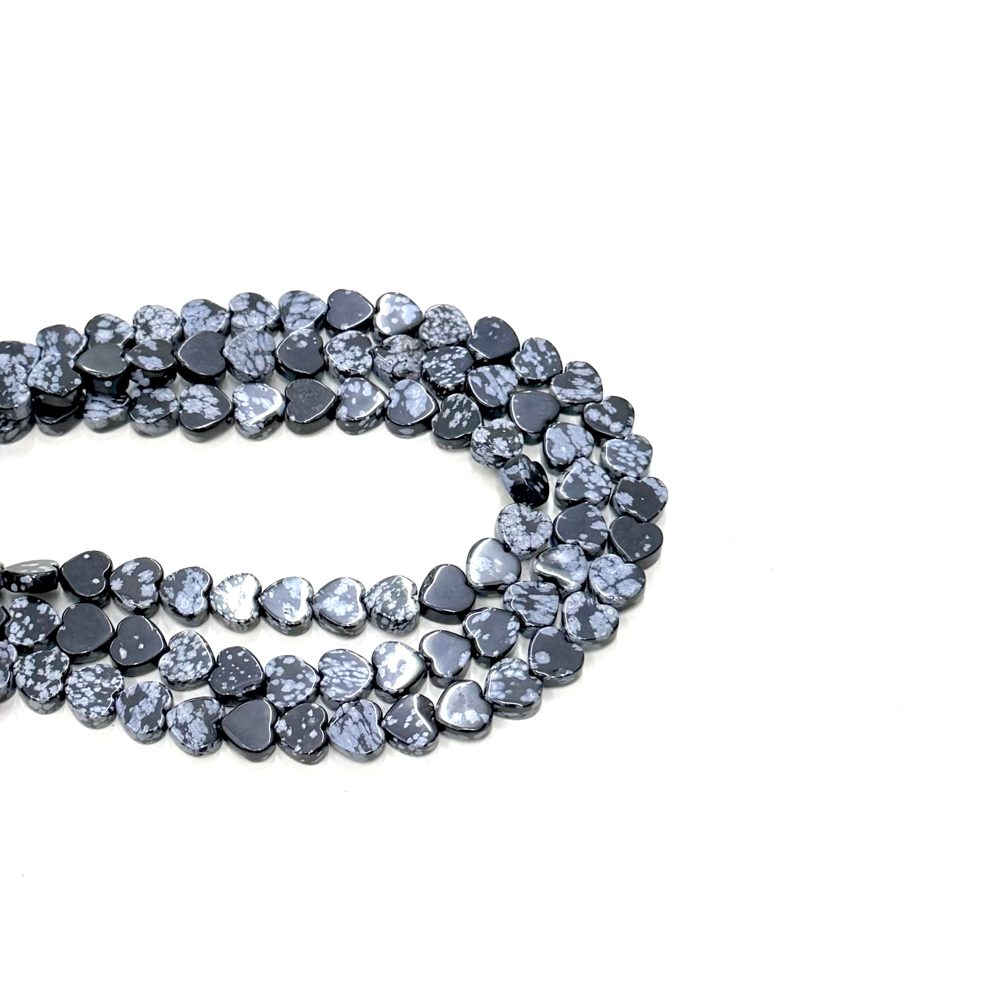 CORAZON PLANO | OBSIDIANA NEVADA | 10MM