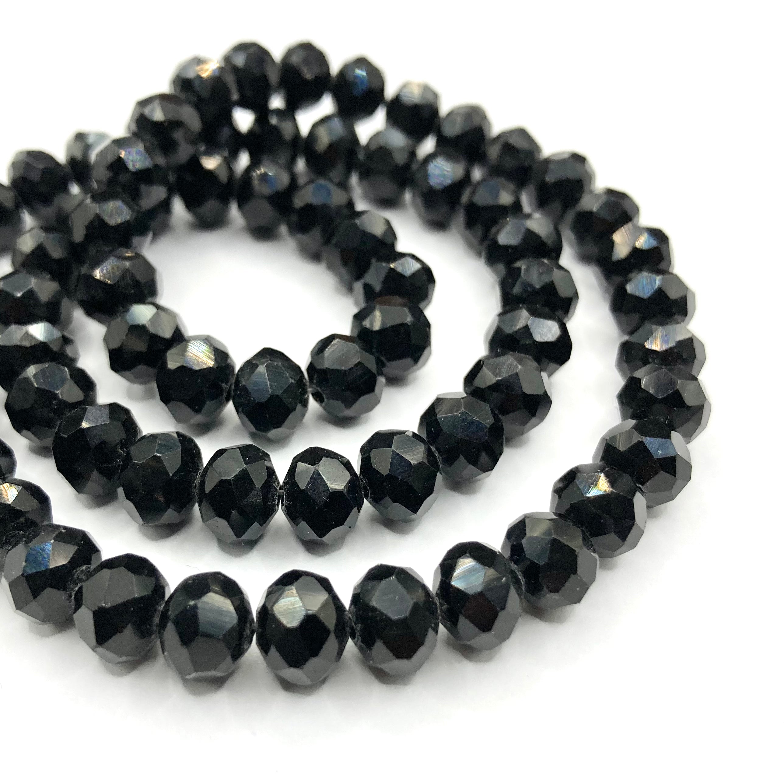 Cristal chato | 8 mm | Matte Negro