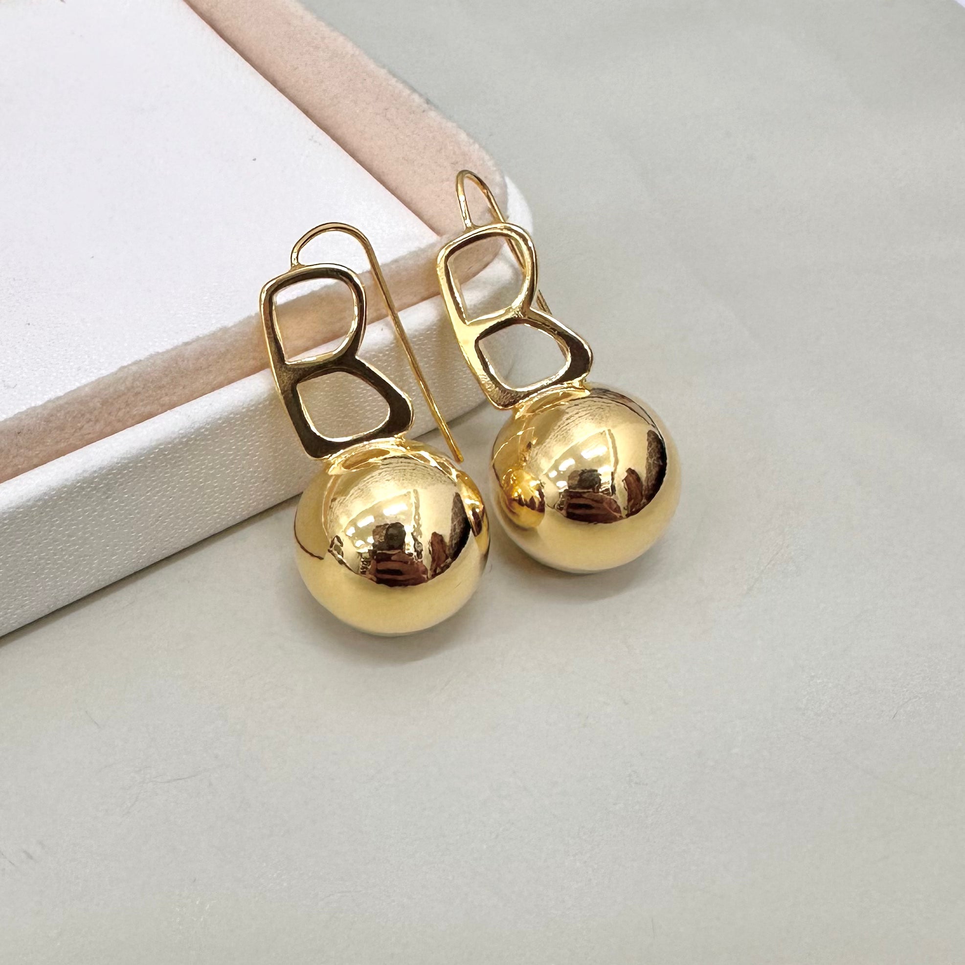 AROS BAÑO DE ORO | ESFERA COLGANTE B | 40MM X 15MM