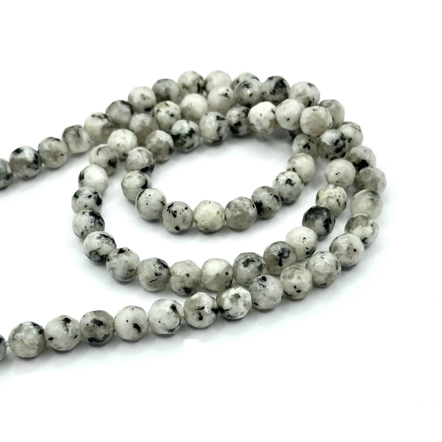 Agata Facetada | 4mm | GRIS JASPEADO