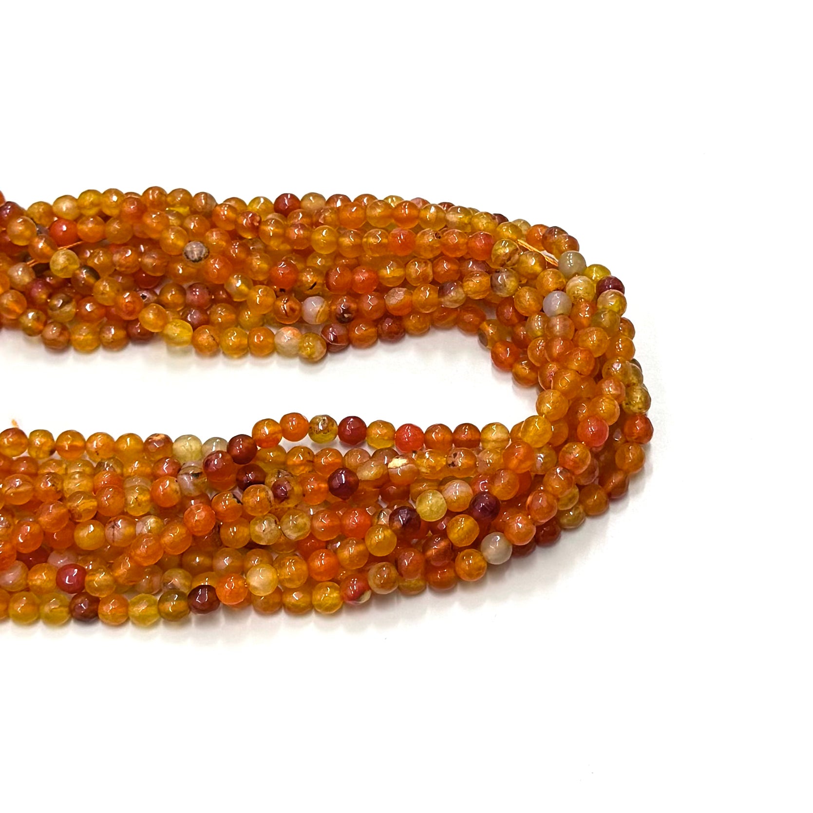 Agata Facetada | 6mm | Mandarina Matizado