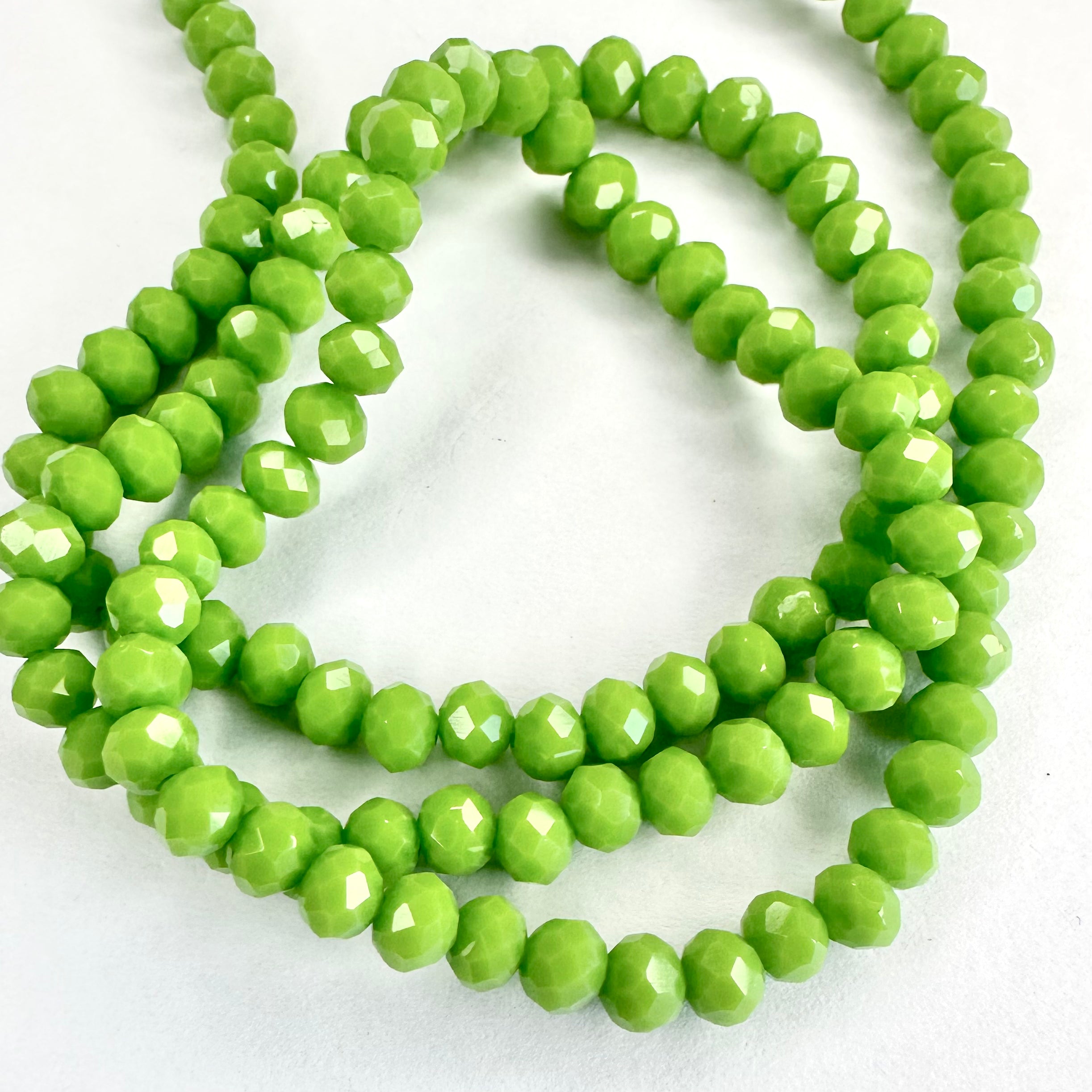 Cristal Chato | 4mm | MATTE VERDE MANZANA