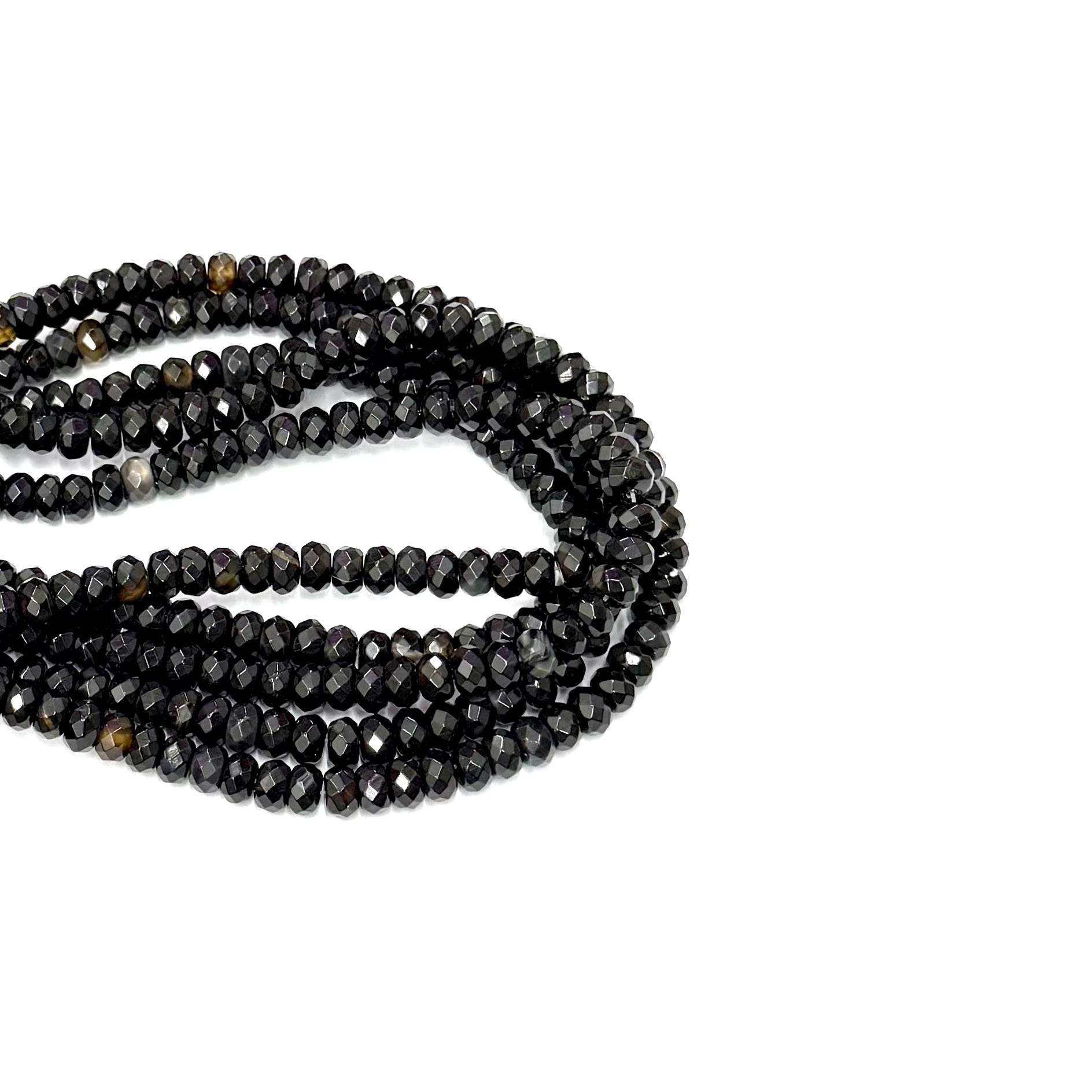 OBSIDIANA FACETADA RONDELL 8MM X 5MM