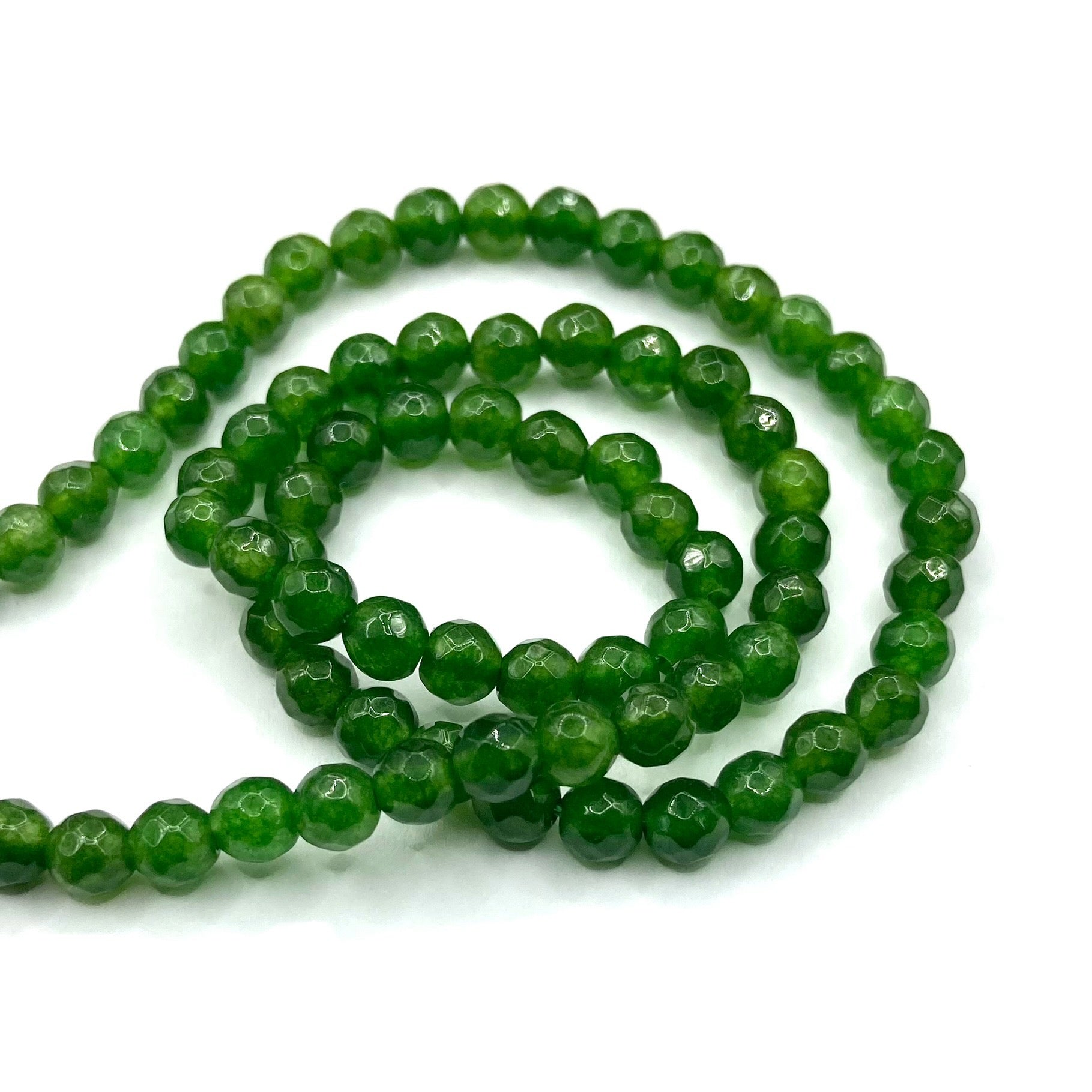 Agata Facetada | 4mm | Verde Oliva