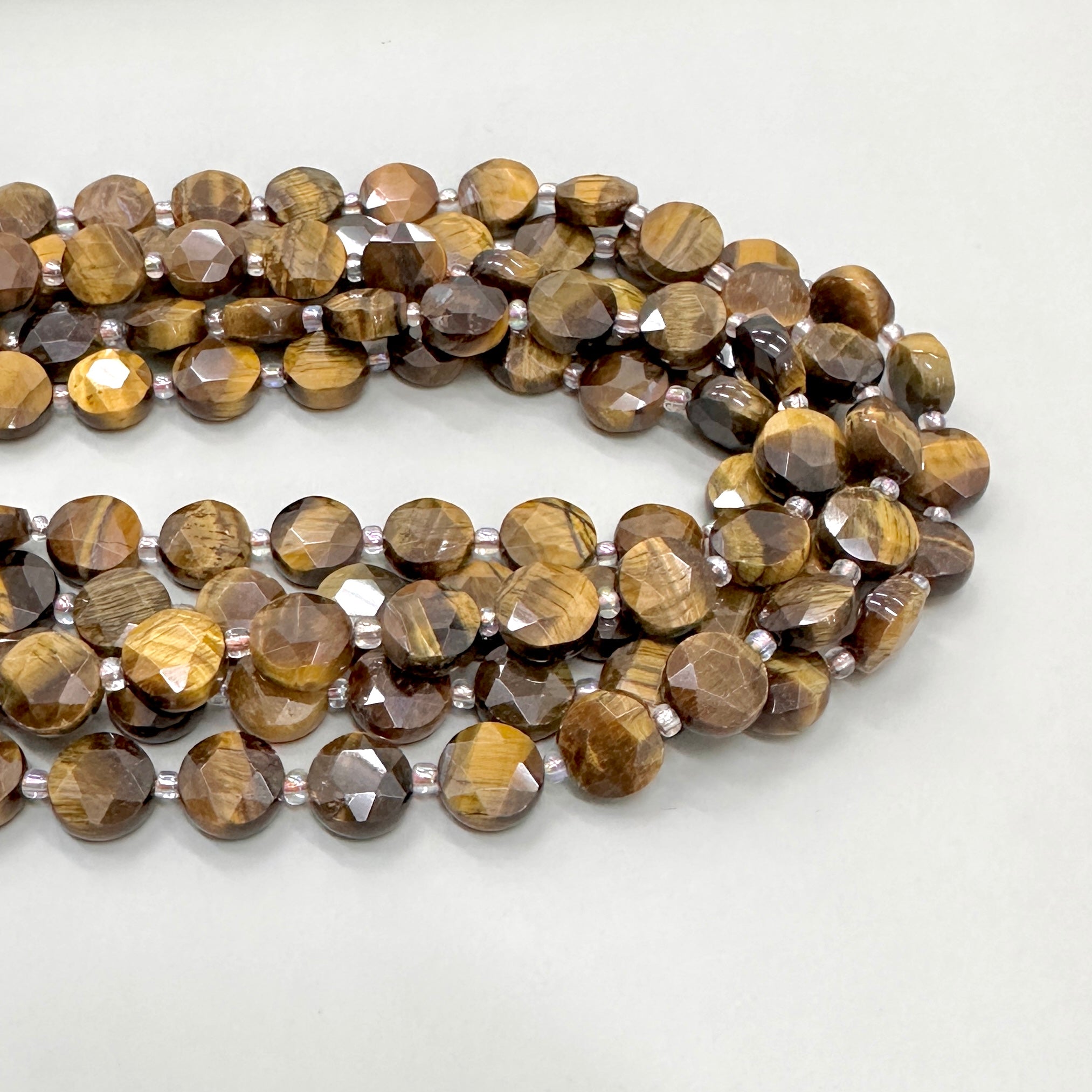 PIEDRA COIN FACETADA  | OJO DE TIGRE