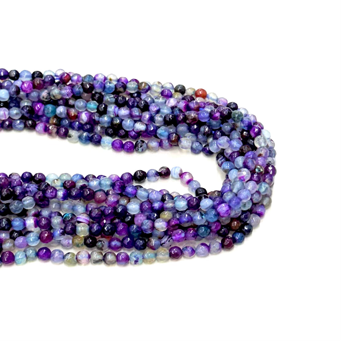 AGATA FACETADA | MIX VIOLETA TURQUESA CELESTE