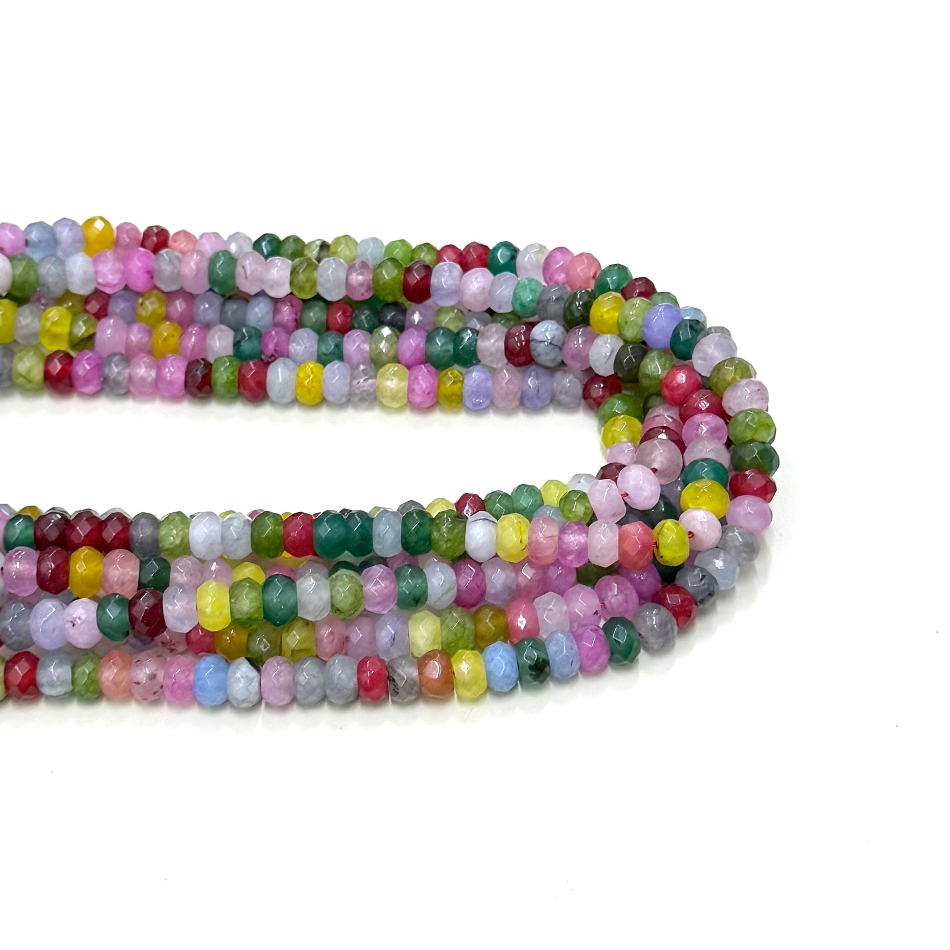 AGATA FACETADA RONDELL 8MM | MULTICOLOR