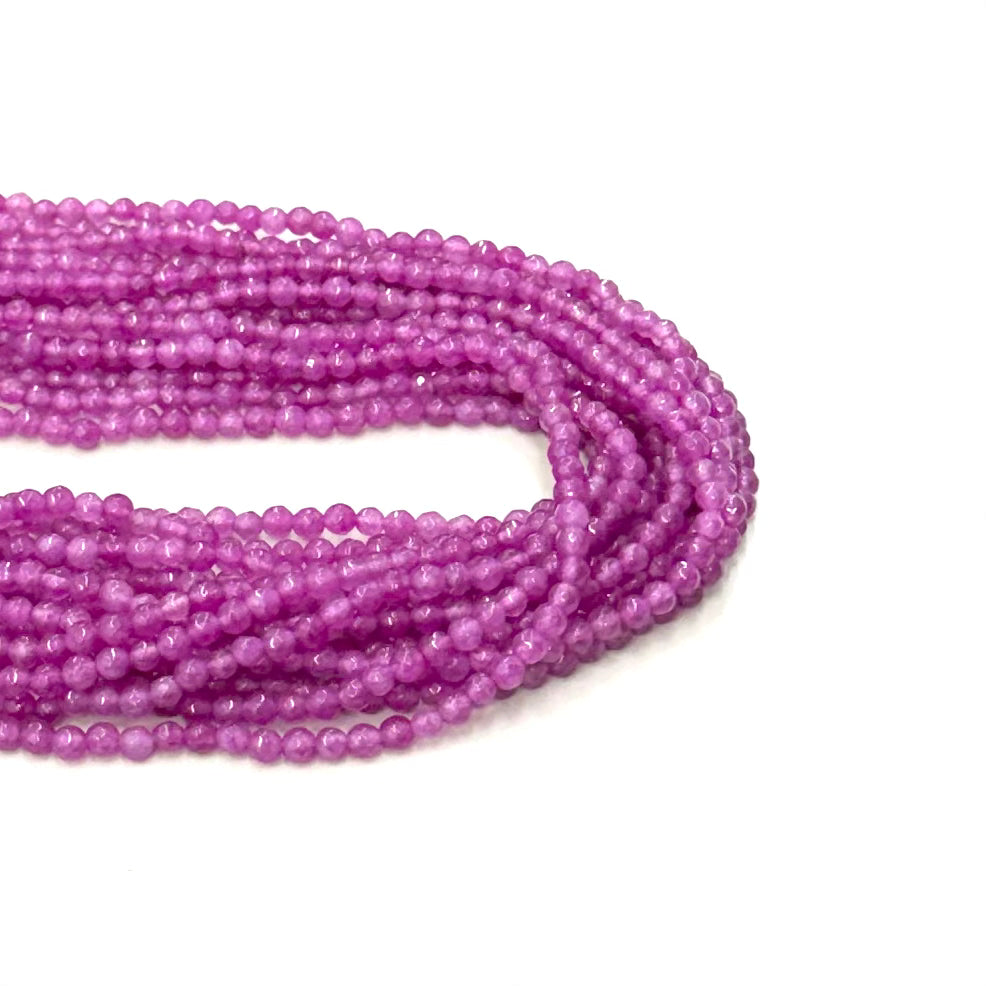 Agata Facetada | 4mm | Malva traslucido