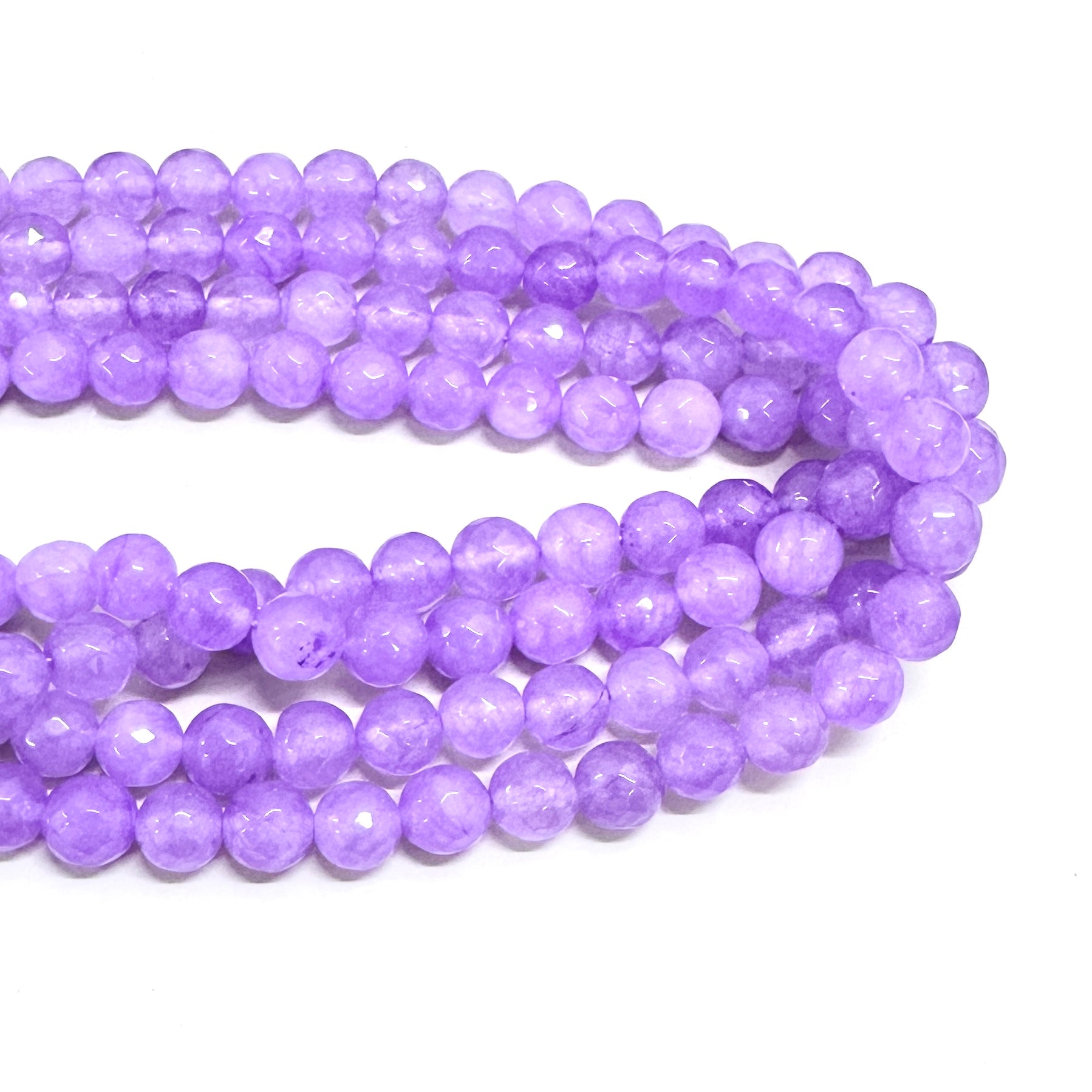 AGATA FACETADA | 8MM | LILA TRASLUCIDO MATIZADO