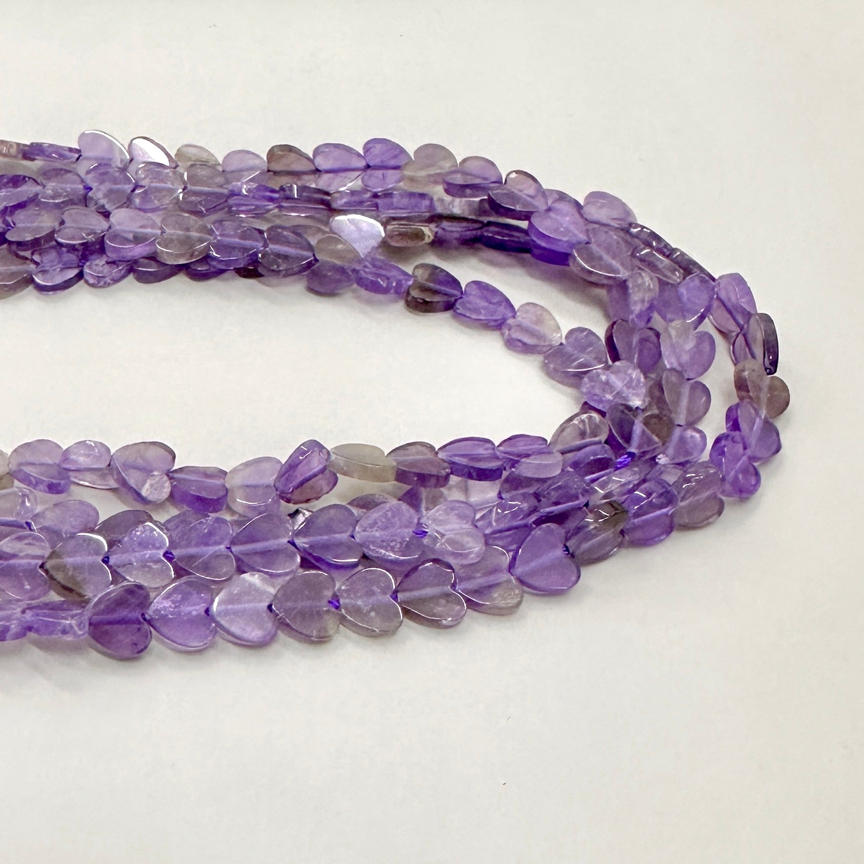 CORAZON PLANO DE PIEDRAS | AMATISTA | 8MM