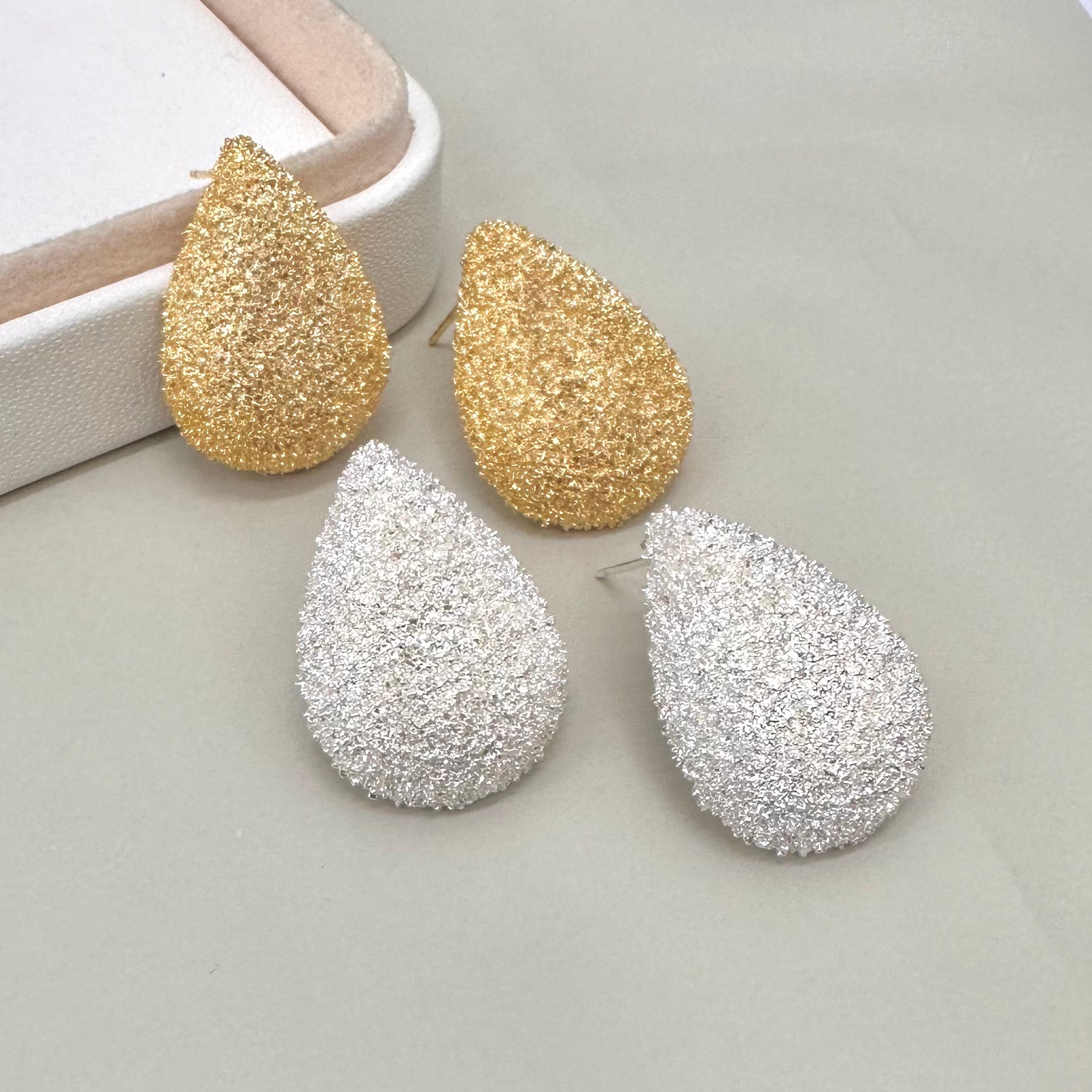 AROS BAÑO DE ORO | GOTAS AZUCARADAS | 30MM X 20MM