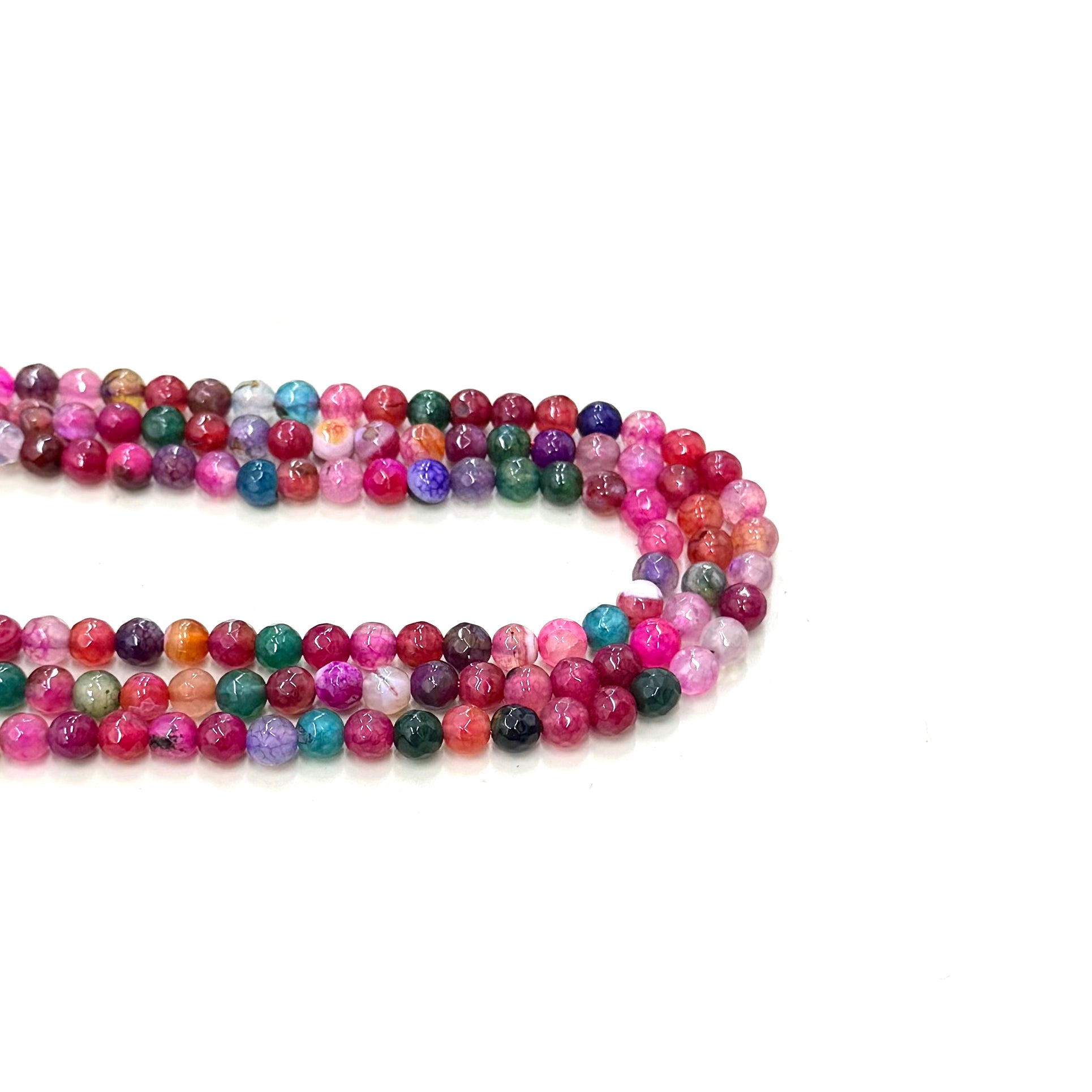 AGATA FACETADA | MIX VERDES Y FUCSIA