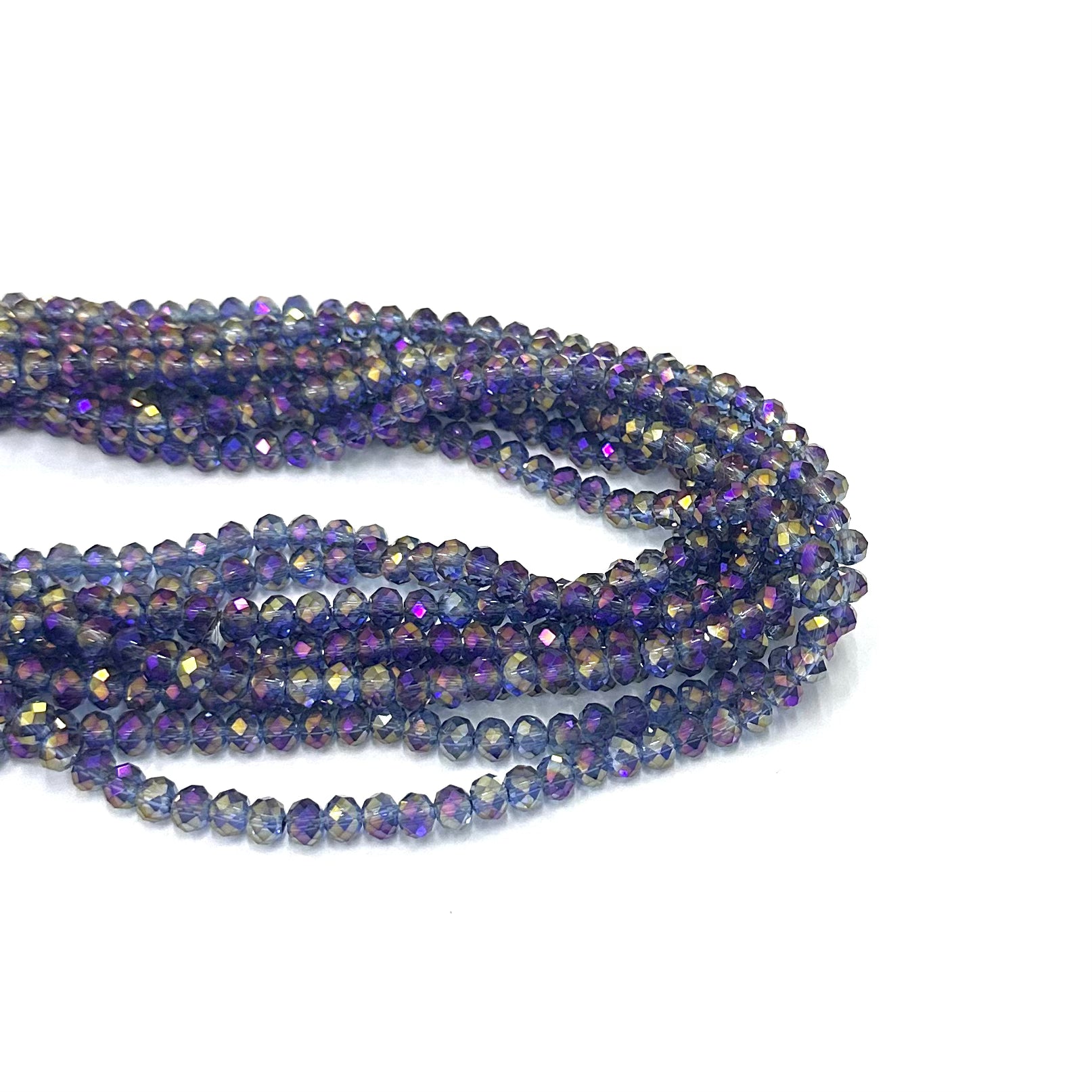 Cristal chato | 6MM | Tornasol Morado