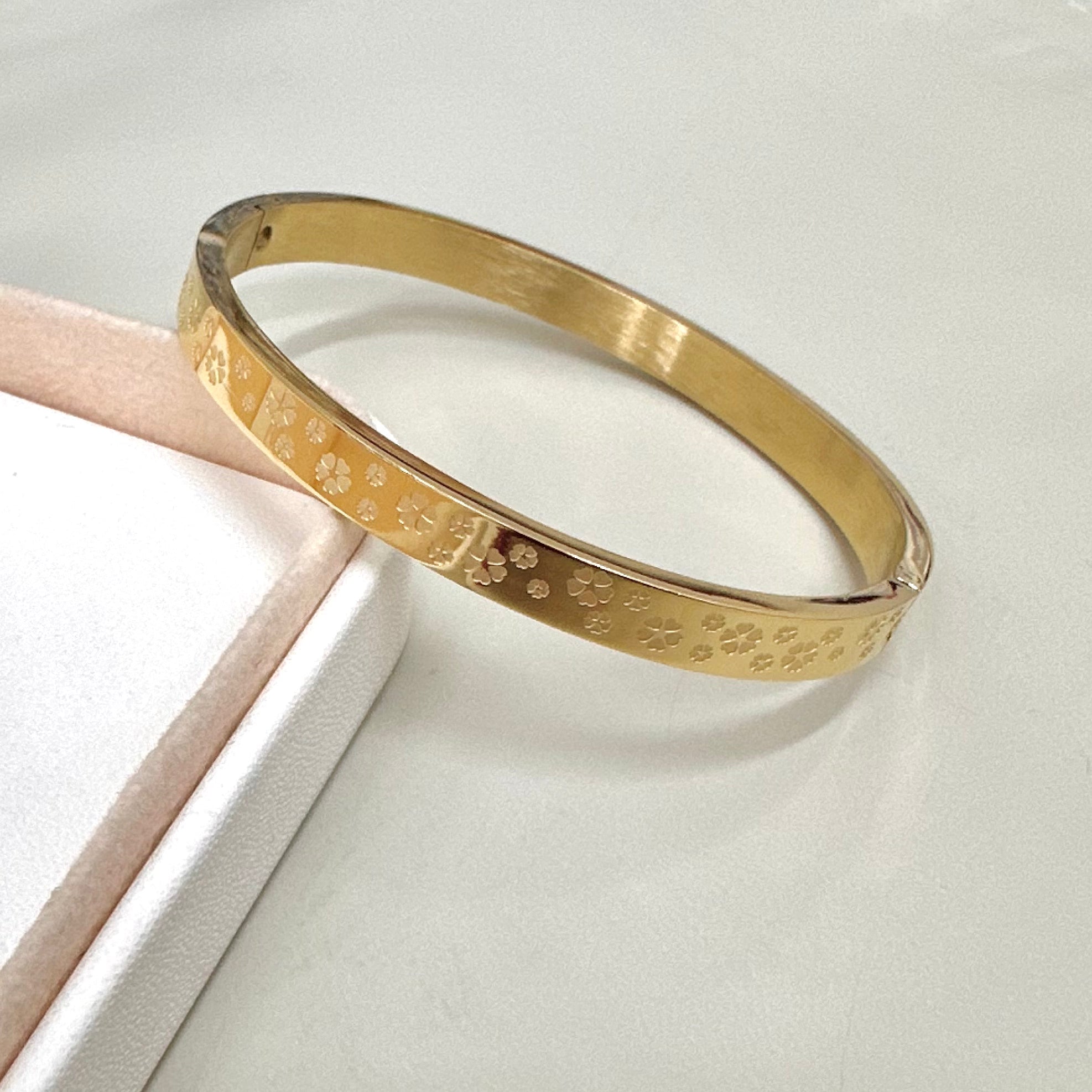 PULSERA RIGIDA | GRABADO FLORES 2