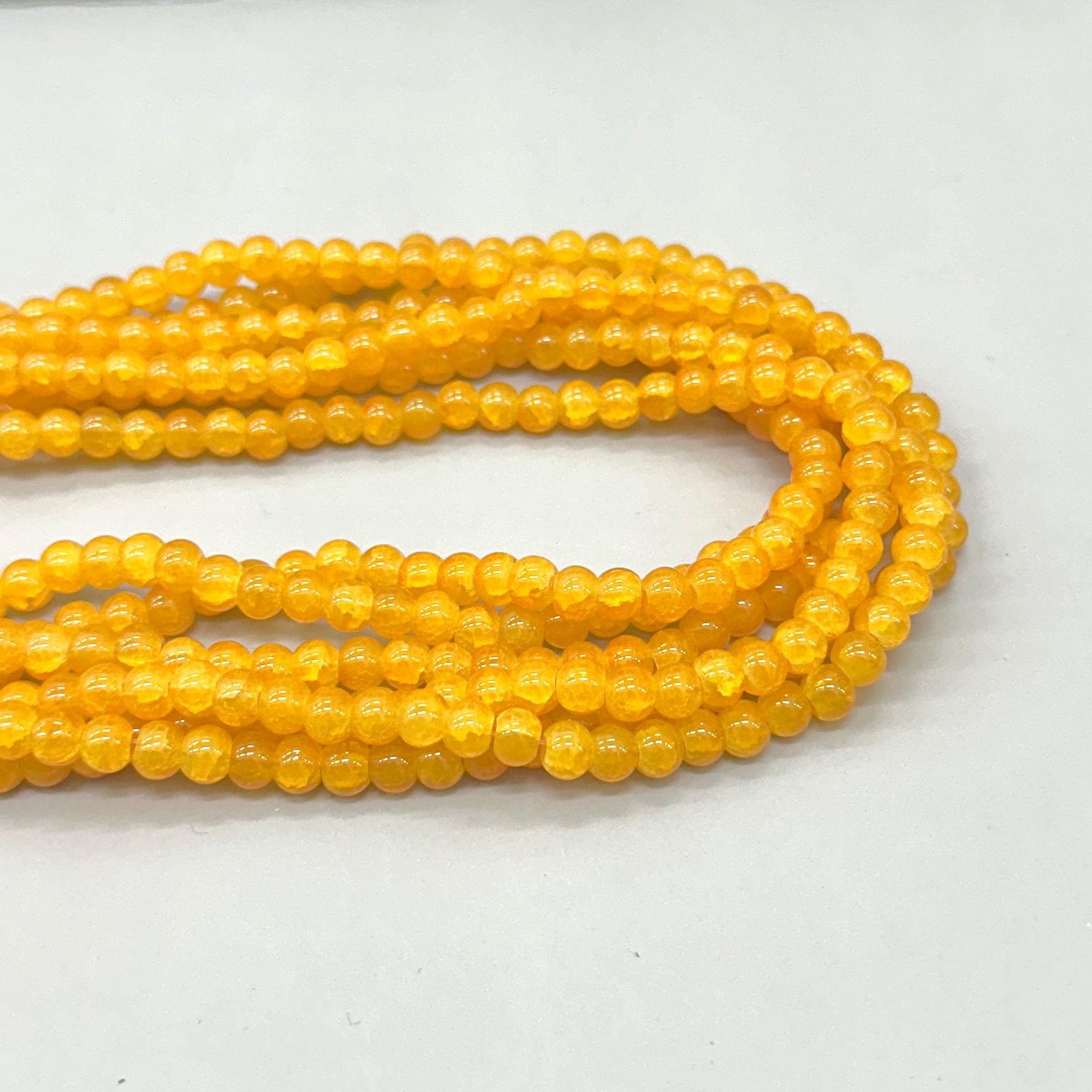 PERLA DE VIDRIO | 6MM | AMARILLO TOSTADO