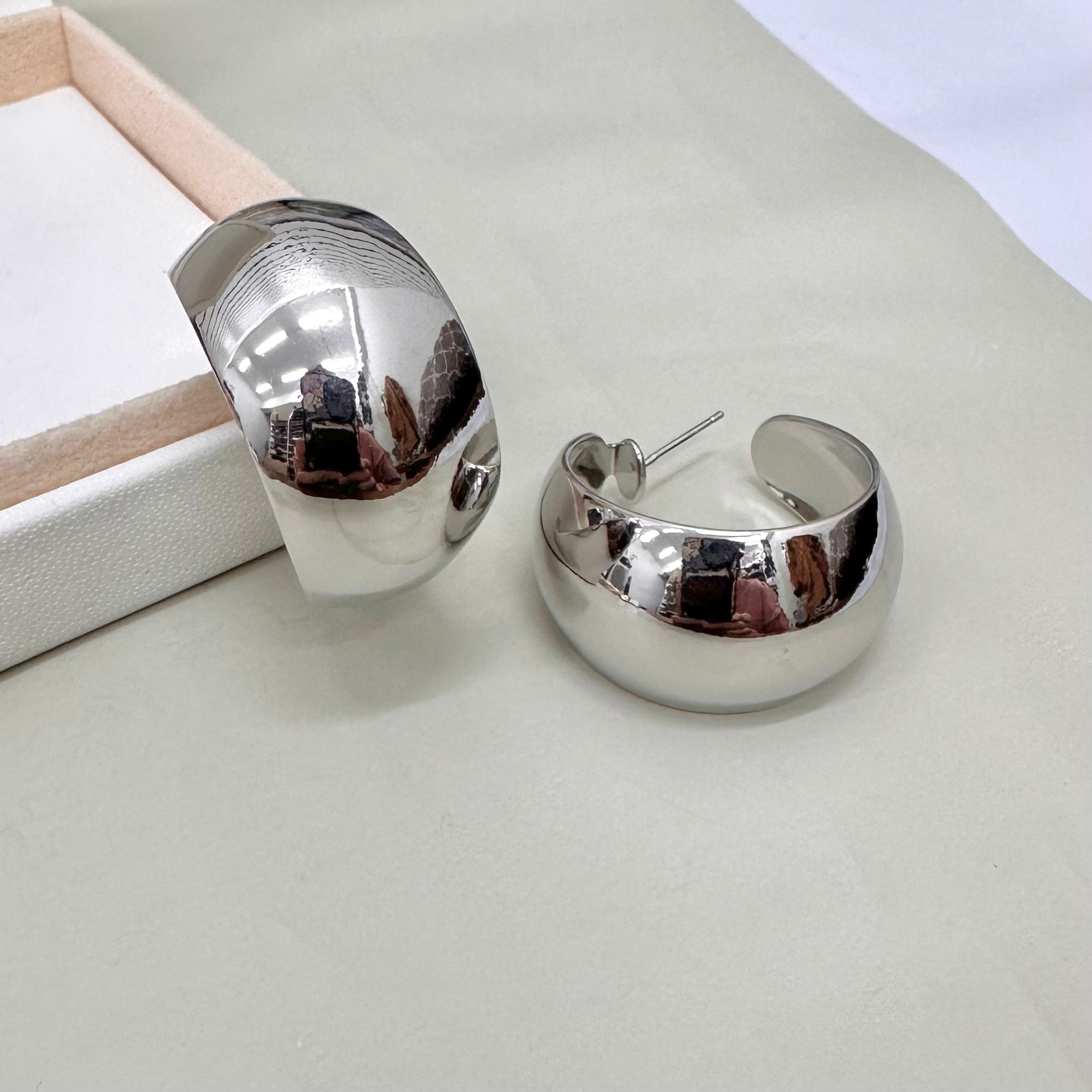 AROS BAÑO DE ORO | ARGOLA ANCHA | 30MM X 25MM