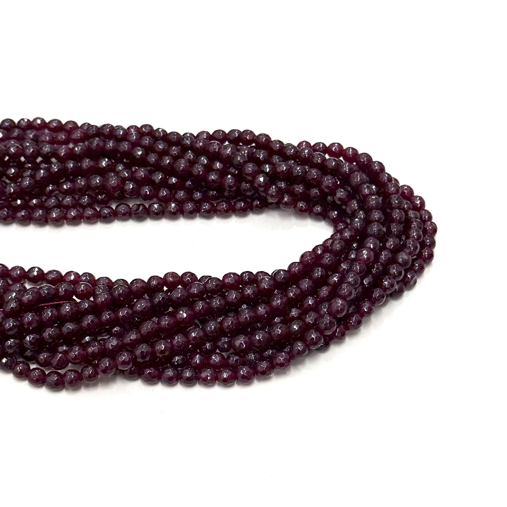 Agata Facetada | Burdeo oscuro Traslúcido