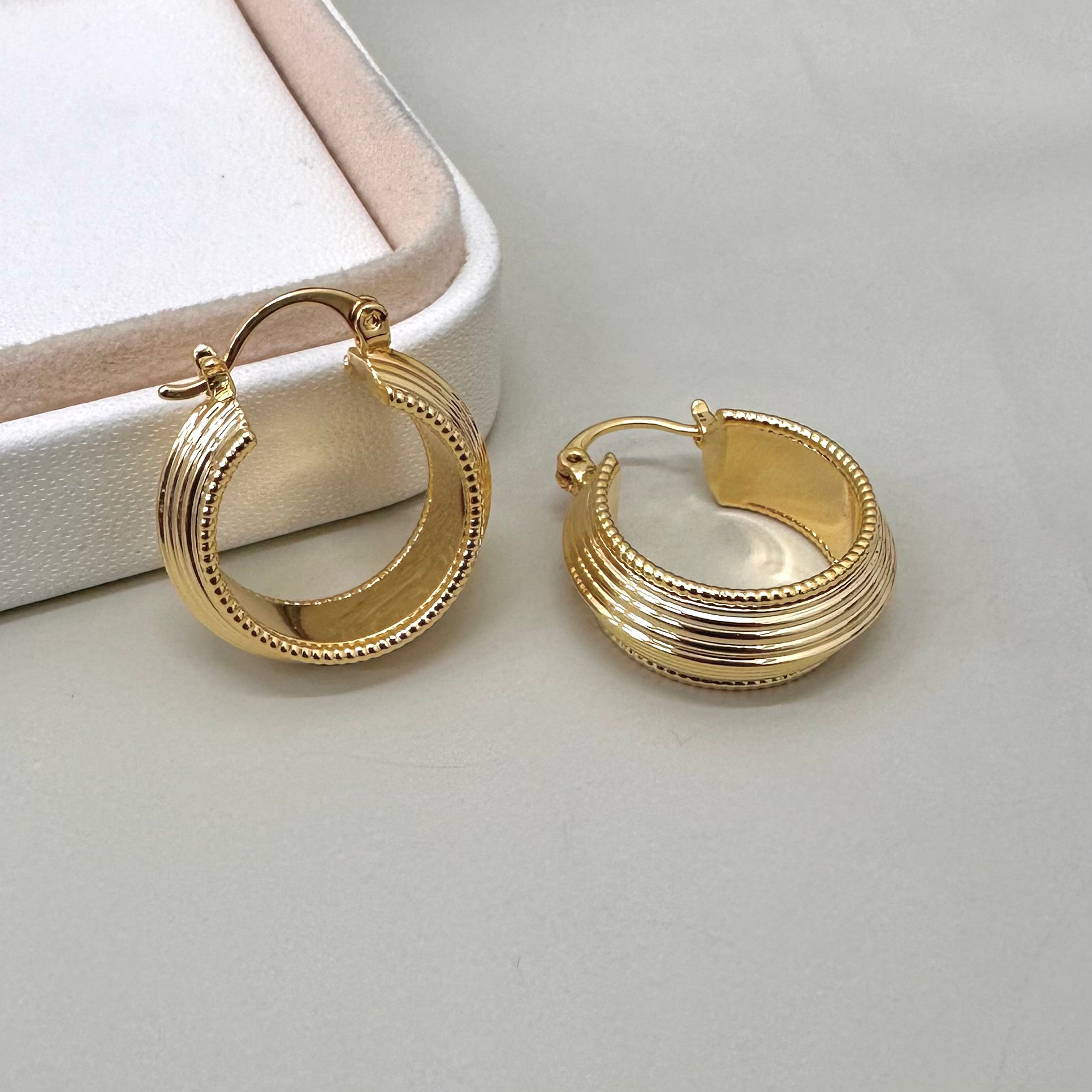 AROS BAÑO DE ORO | ARGOLLA BALI | 23MM