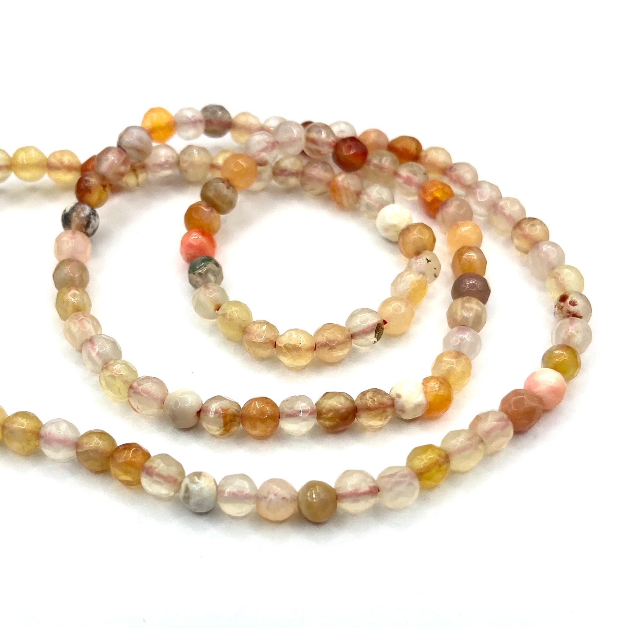 Agata Facetada | Mix gris y naranja matizado