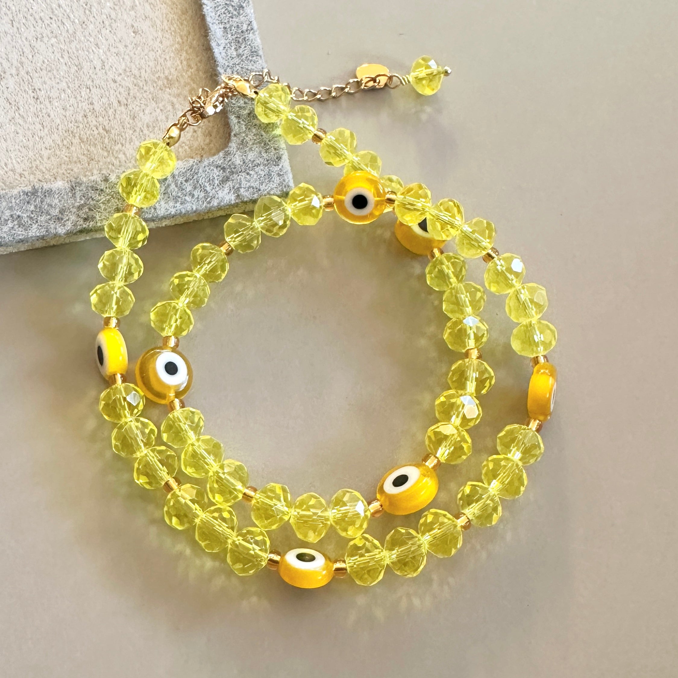 COLLAR OJO TURCO | AMARILLO | LUNAM