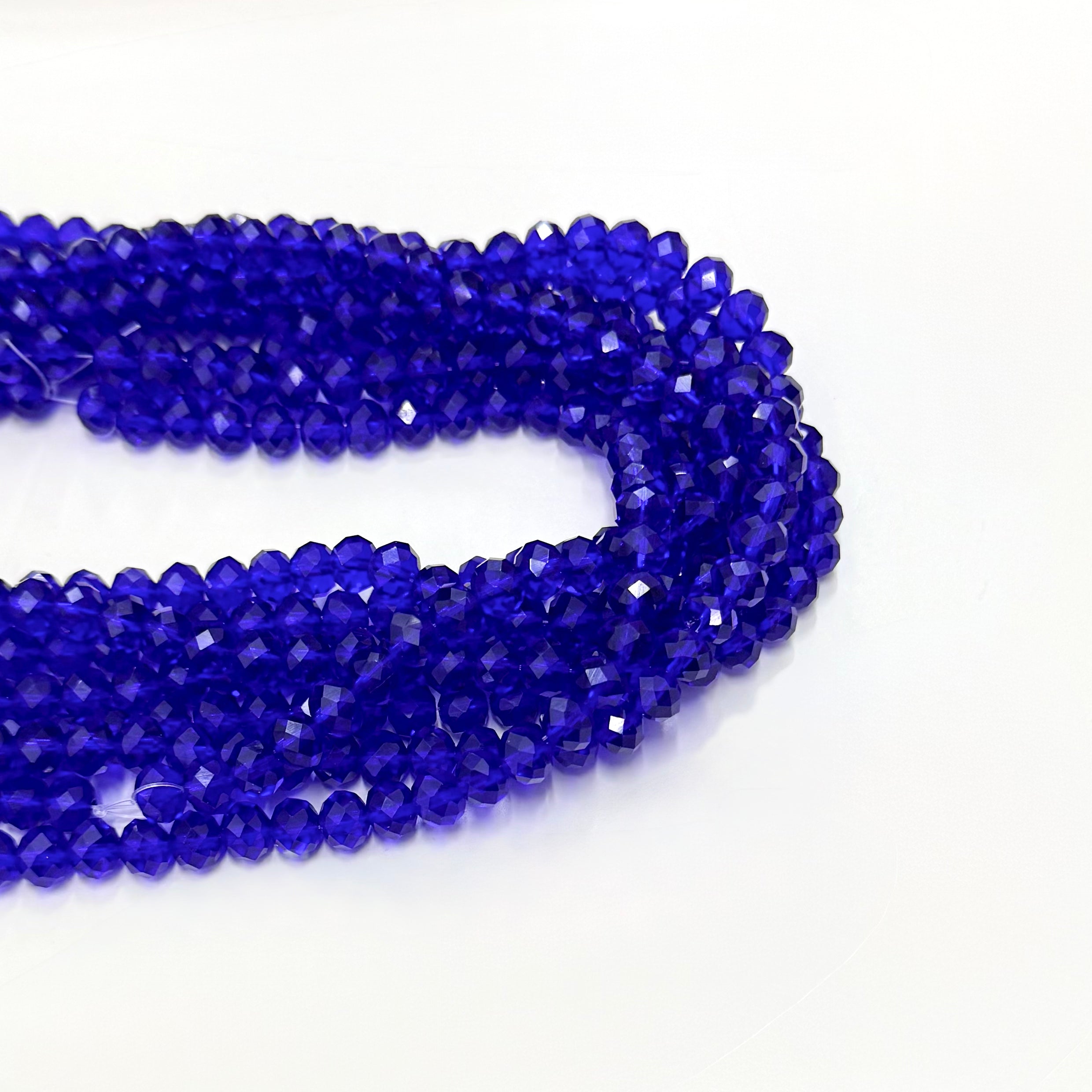 Cristal chato | Translúcido Azul Oscuro