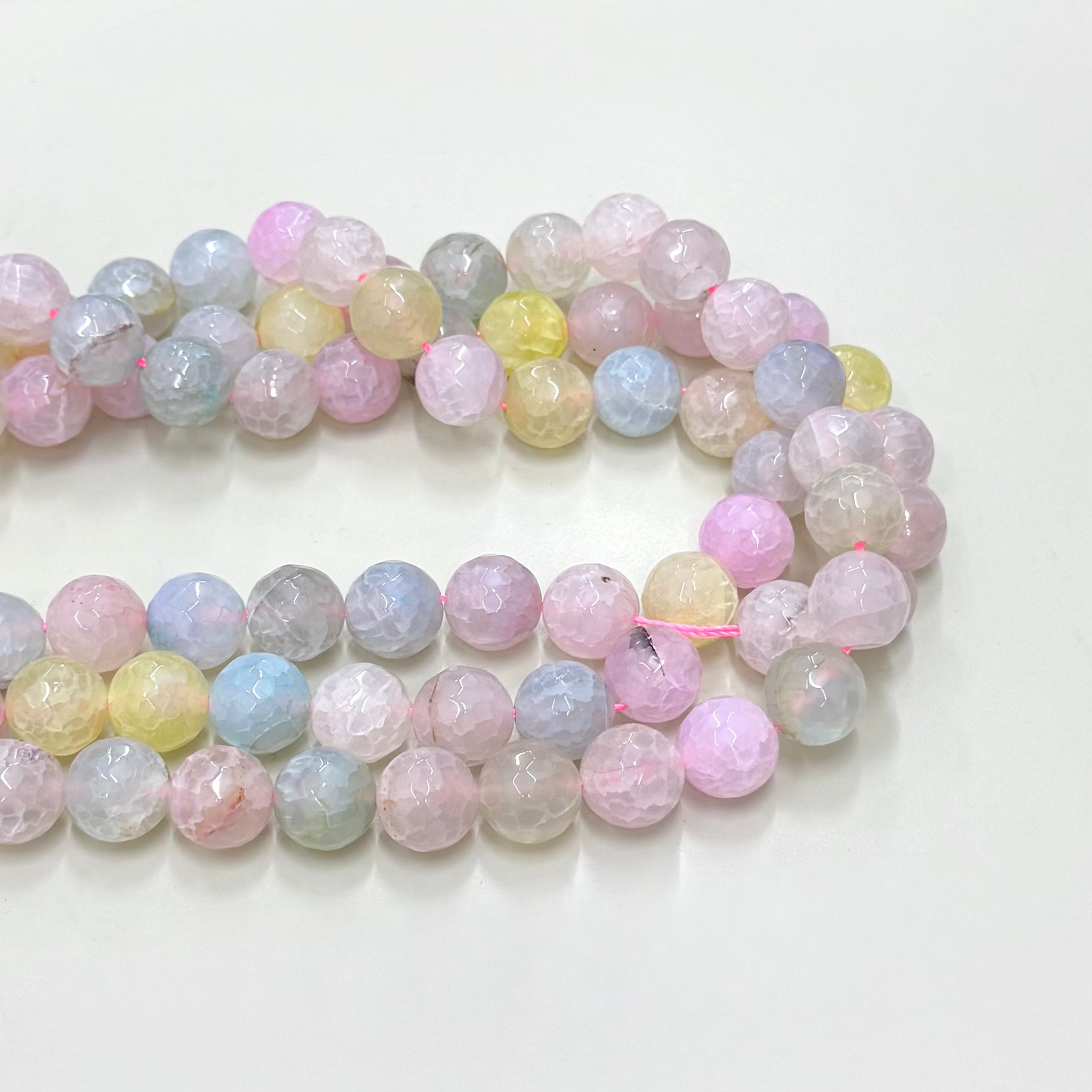 Agata Facetada | 12mm | Mix pasteles