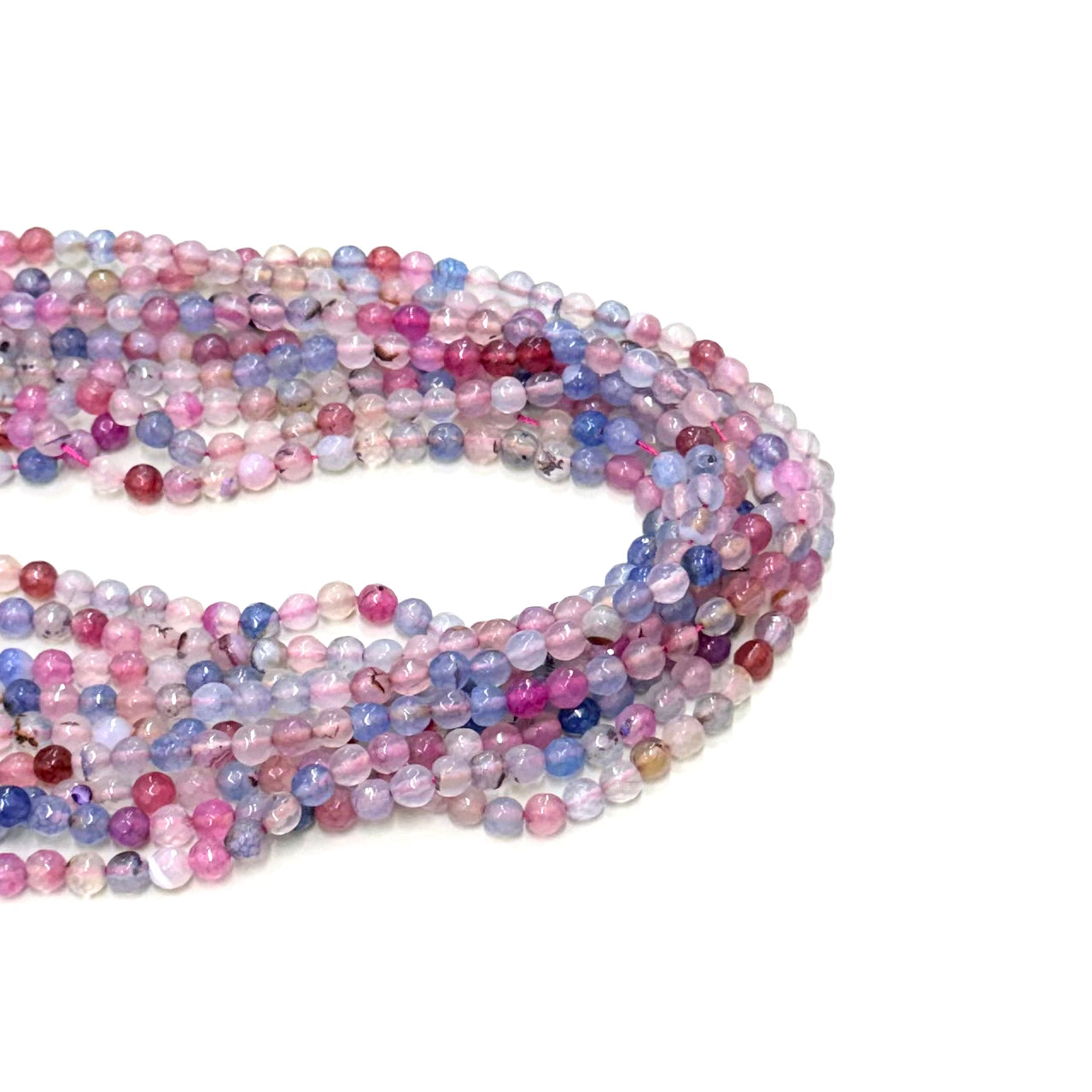 AGATA FACETADA |MIX FUCSIA CELESTE MATIZADO