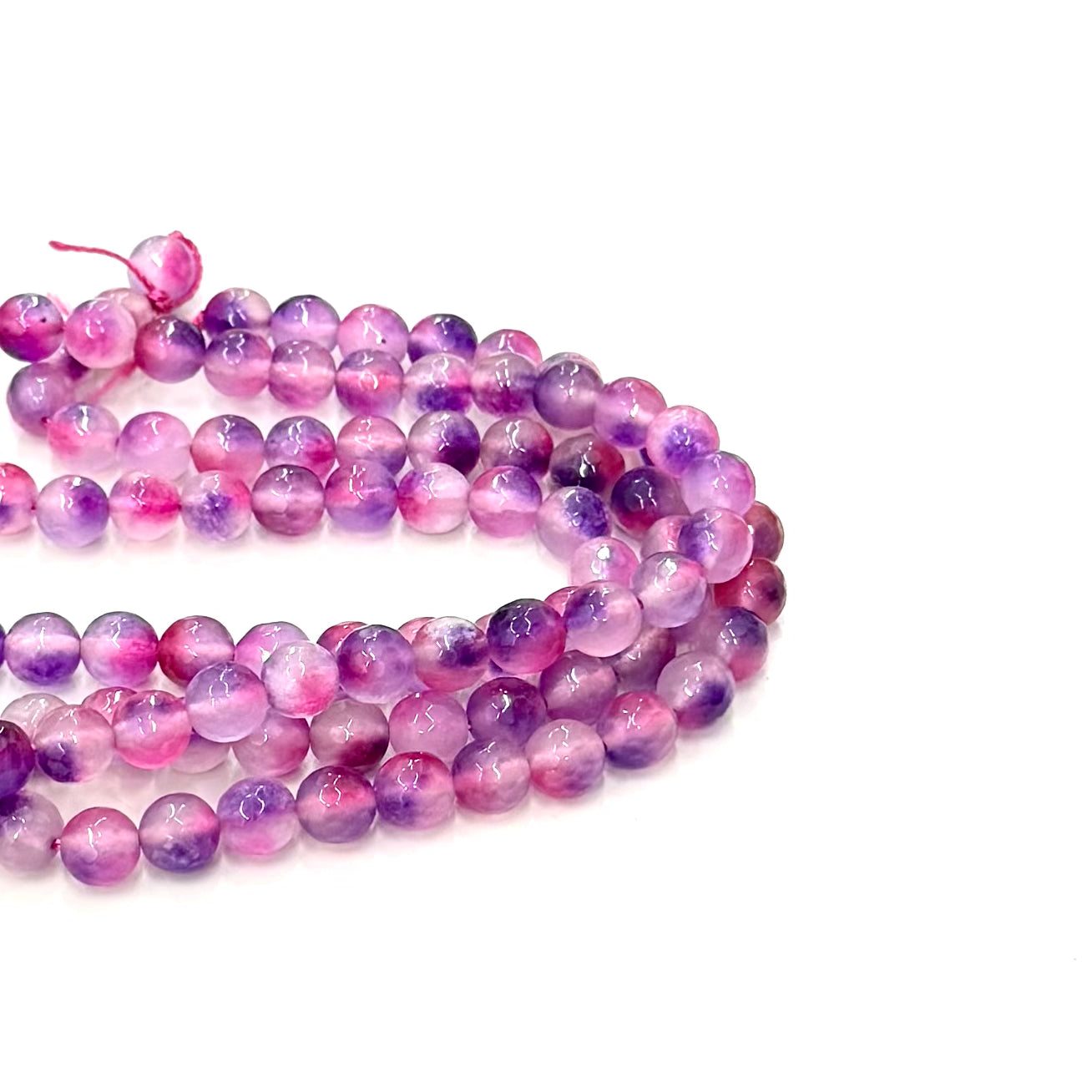 AGATA FACETADA | 8MM | BICOLOR FUCSIA MORADO