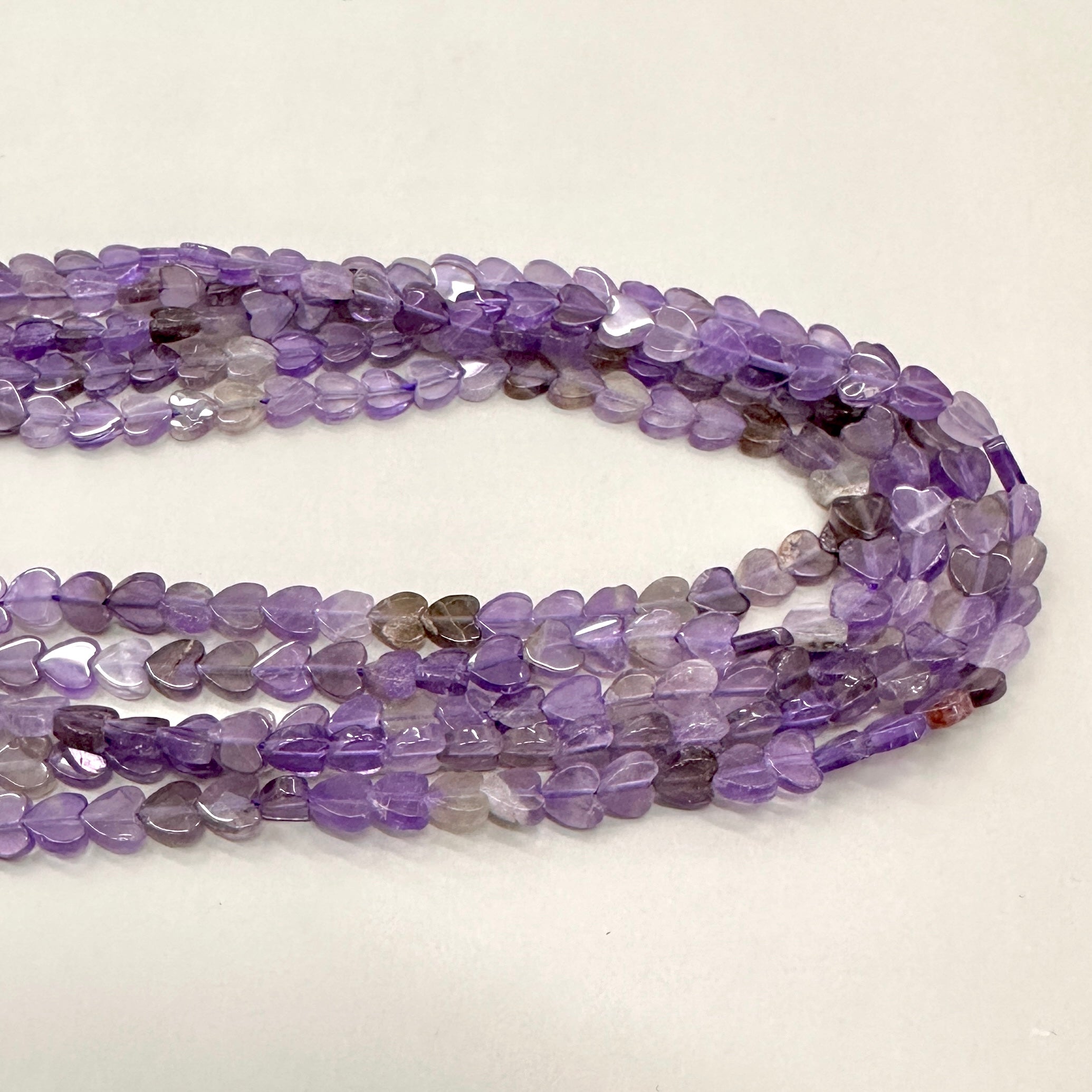 CORAZON PLANO DE PIEDRAS | AMATISTA | 6MM