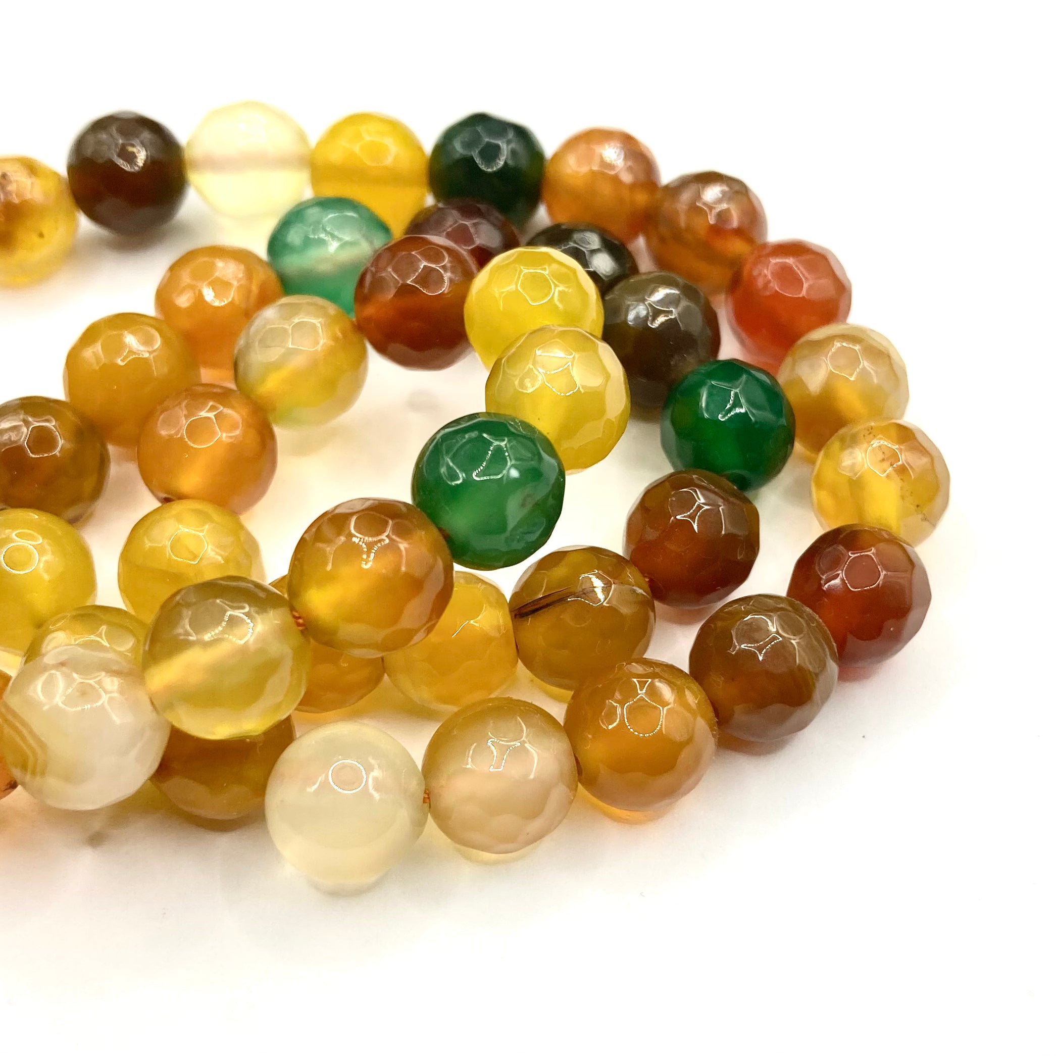 Agata Facetada | 8mm | Cafe Verde Ama Matizado