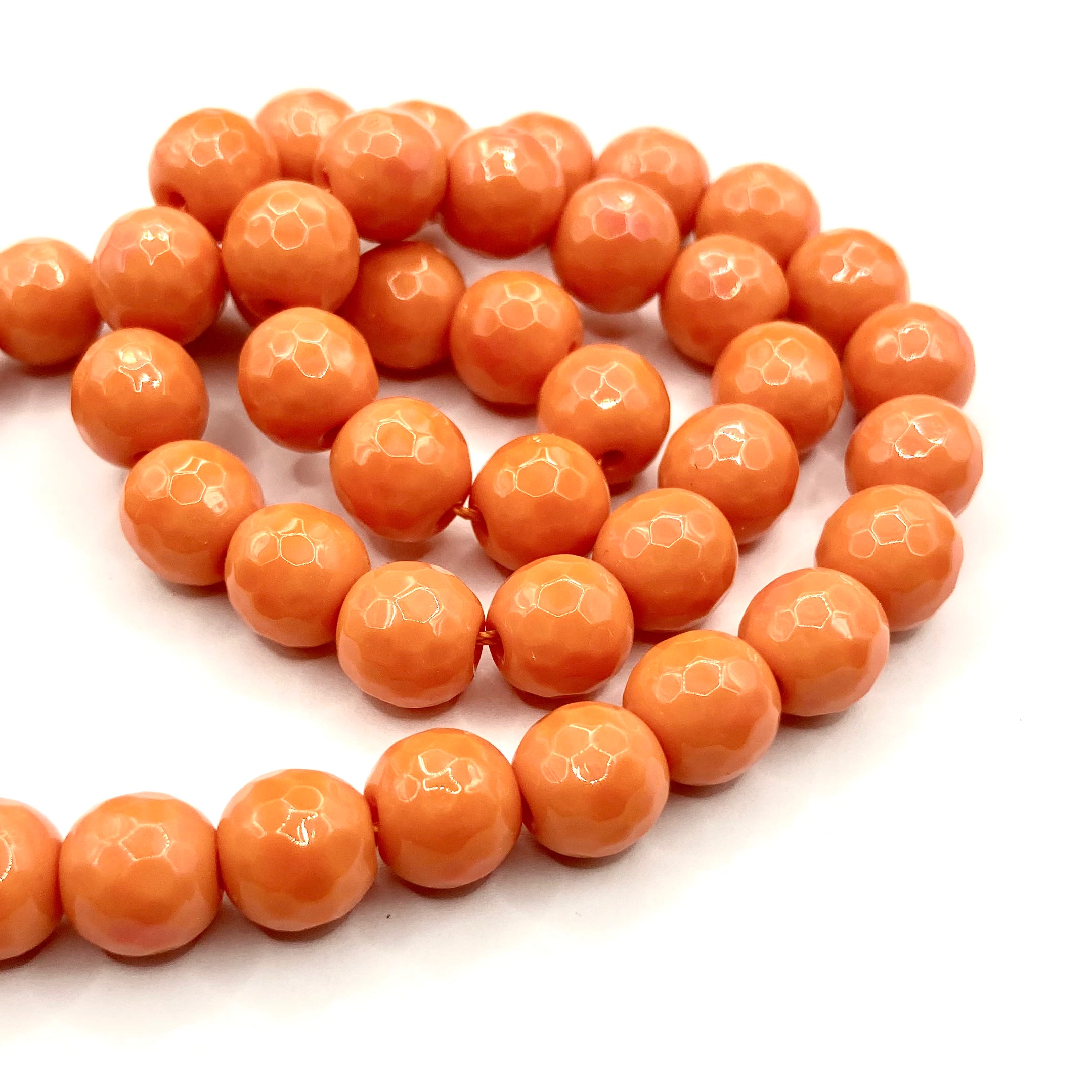 Agata Facetada | 8mm | Naranja