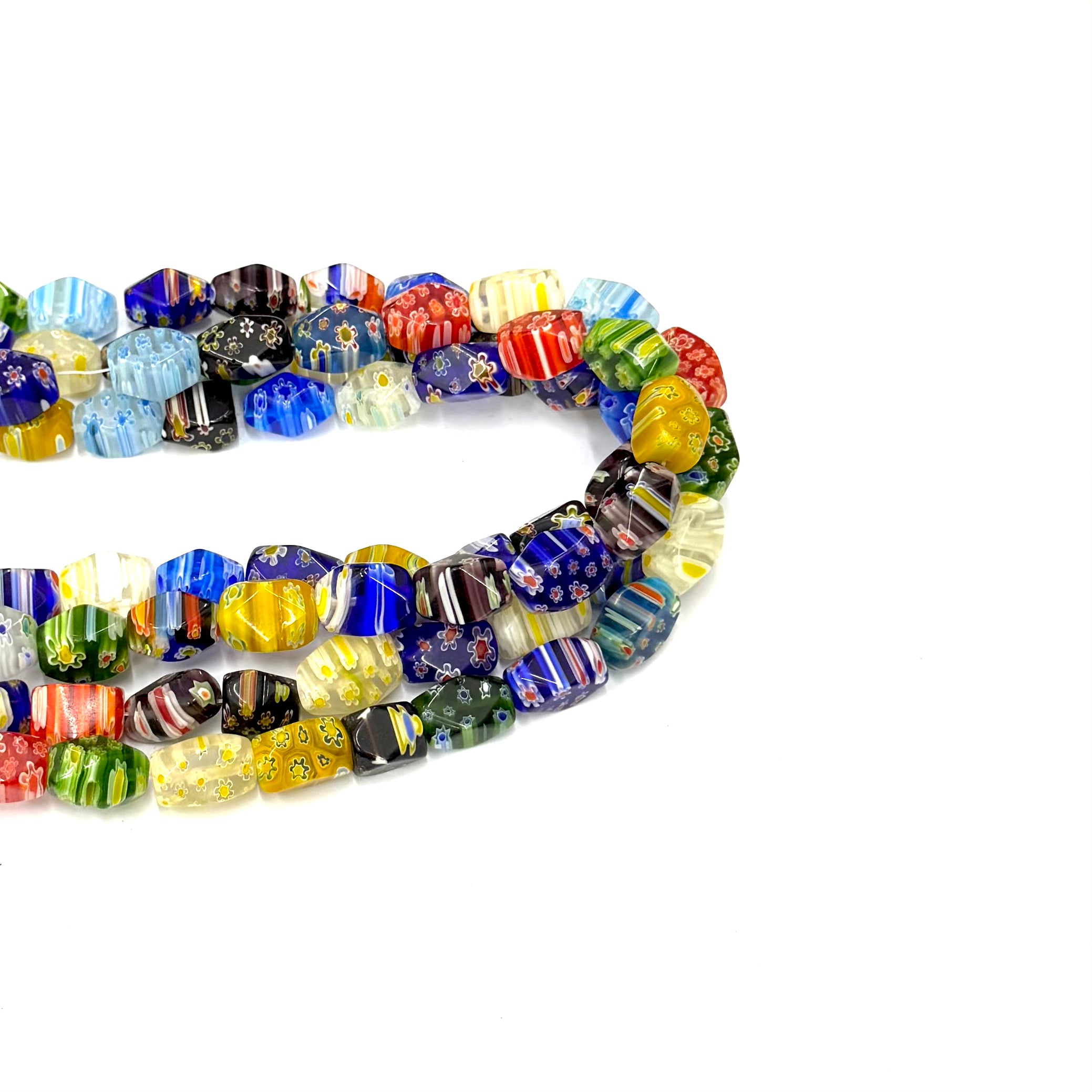 MURANO MULTICOLOR | BARRIL FACETADO | 15X10MM